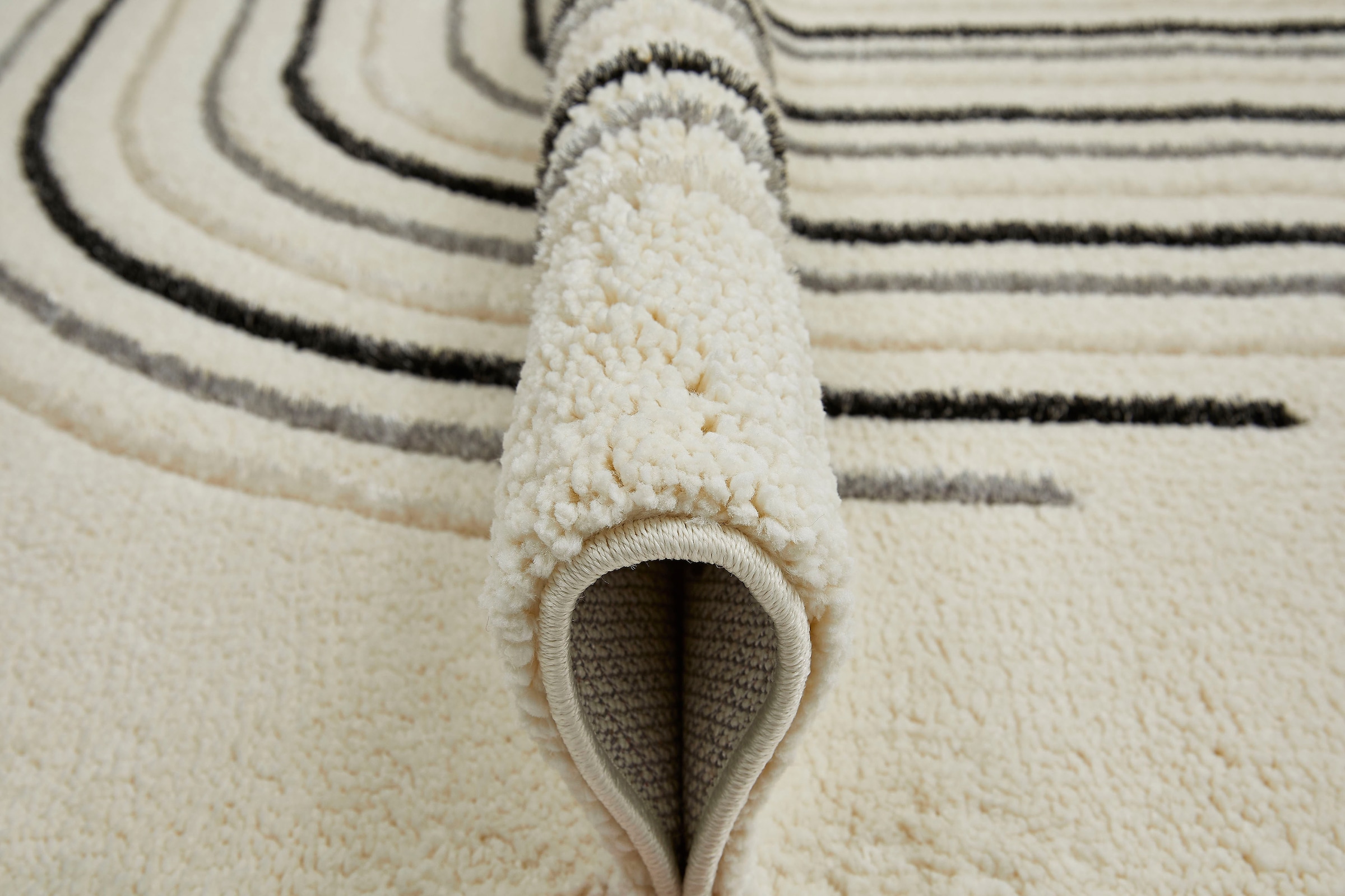 LUXOR living Teppich »Edmonton«, rechteckig, 22 mm Höhe, modernes Design, Motiv Kreis, Hoch-Tief-Effekt, weicher Flor