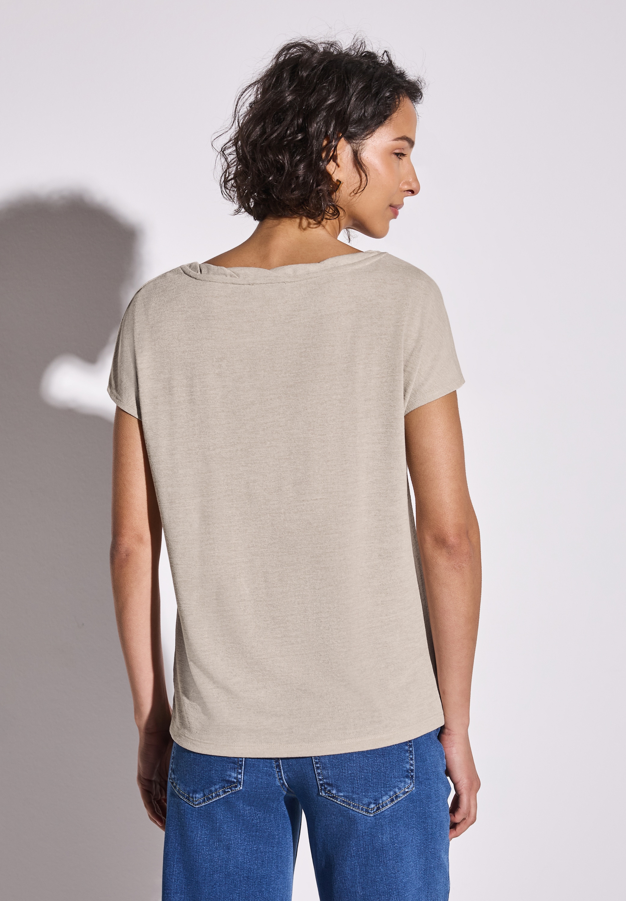 STREET ONE T-Shirt, mit U-Boot-Ausschnitt