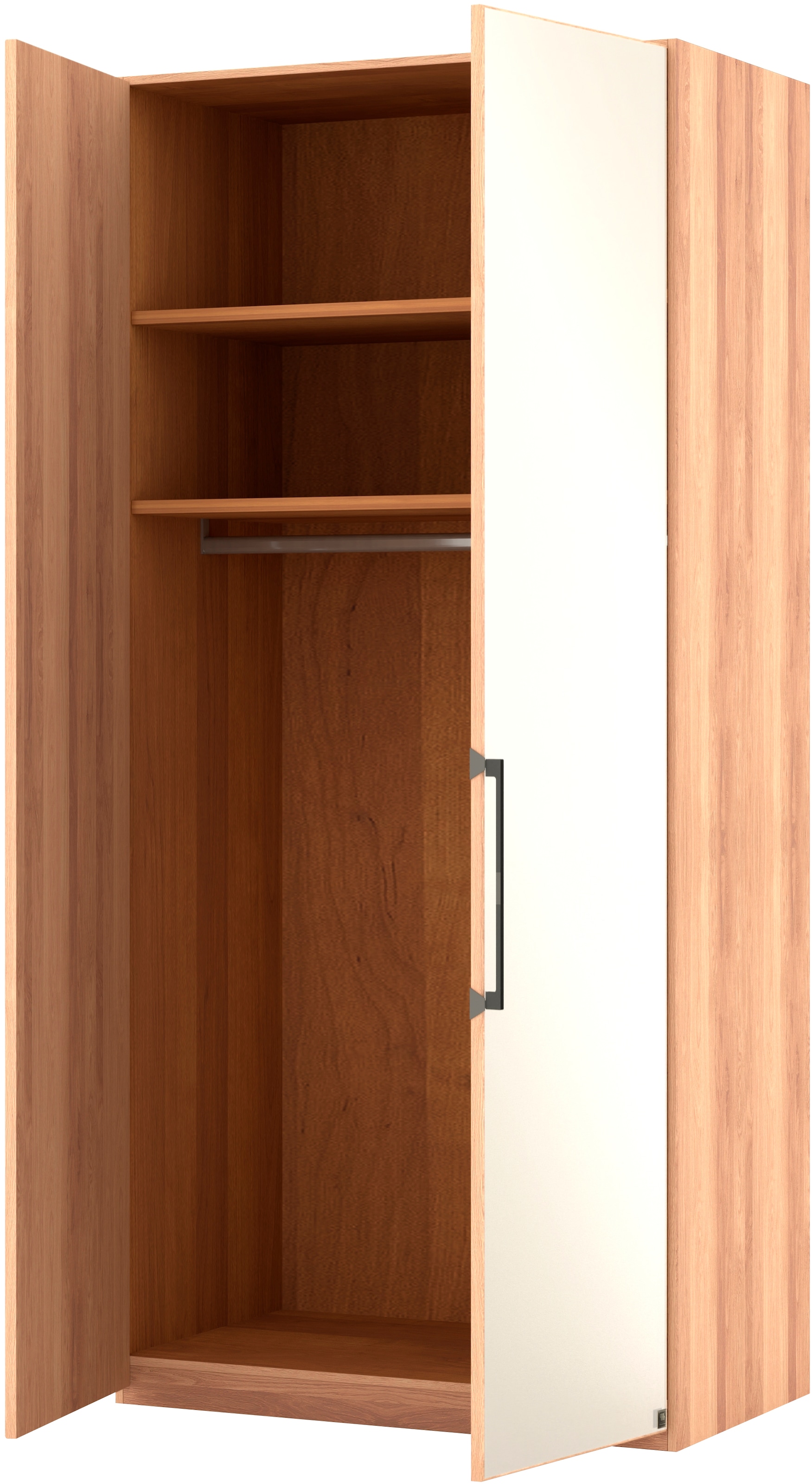 Musterring Drehtürenschrank »Sorrent, Kleiderschrank, Schrank, teilmassiv Eiche«, (mit Türdämpfern, in 5 Breiten & 2 Höhen, extra Böden, MADE IN GERMANY), Türen Eiche massiv oder als Parsol-Bronze-Spiegel, verschiedene Maße