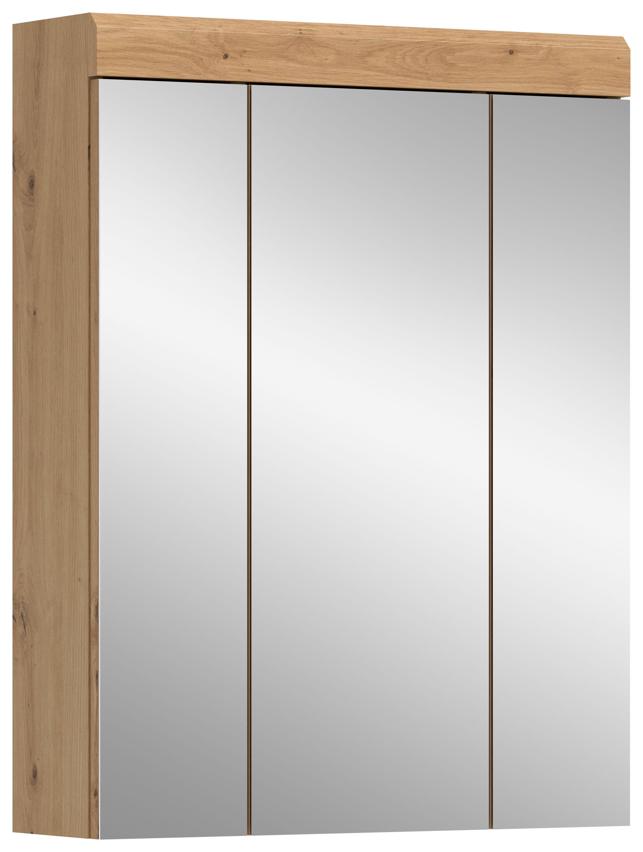 welltime Spiegelschrank "SIENA, Breite 60cm, 3 Spiegeltüren, 9 Fächer, 6 Einlegeböden" TOPSELLER, in verschiedenen Farben erhältlich, Badmöbel, Badschrank, Schrank, Bad