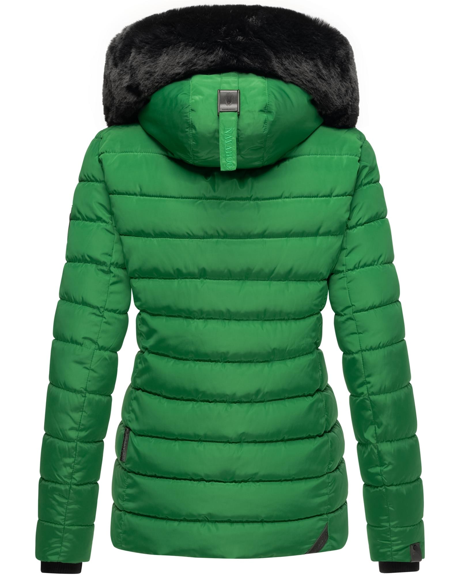 Navahoo Steppjacke »Milianaa«, mit Kapuze, Edle Winterjacke mit weicher Kunstfell-Kapuze