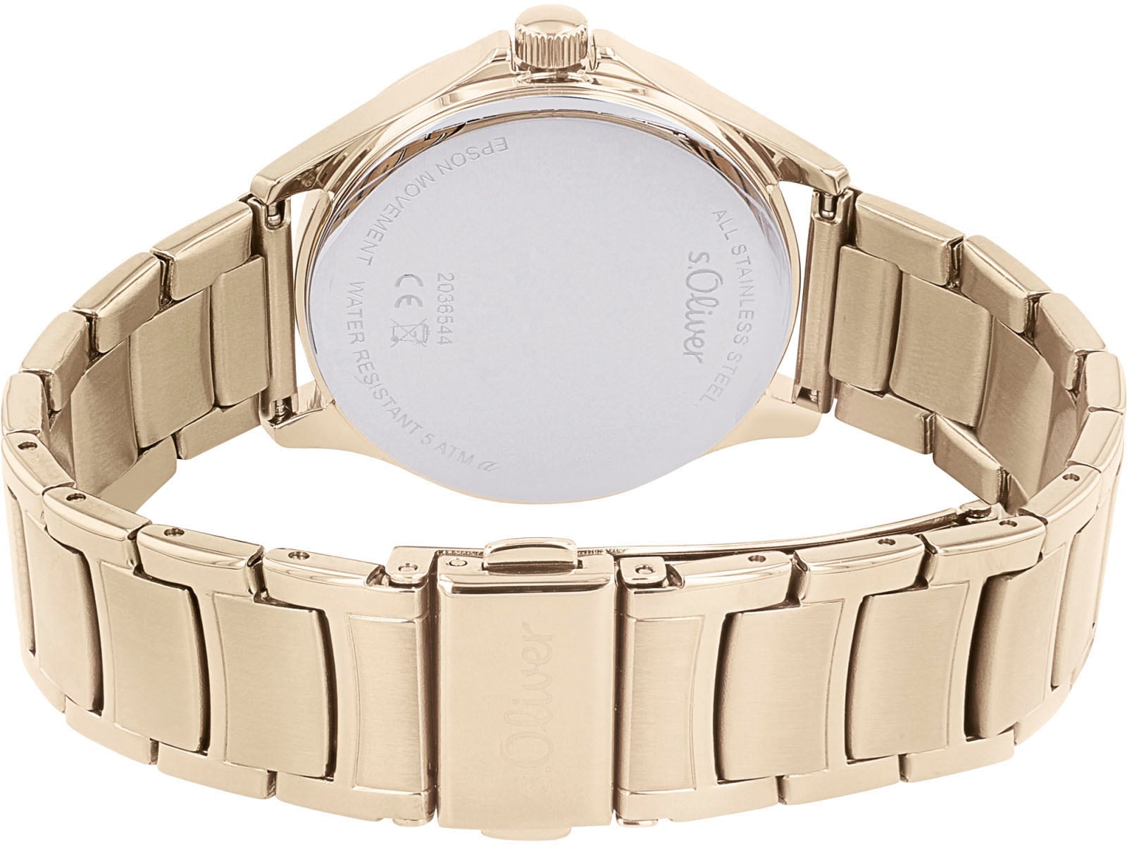 s.Oliver Quarzuhr, Armbanduhr, Damenuhr, Edelstahlarmband, analog