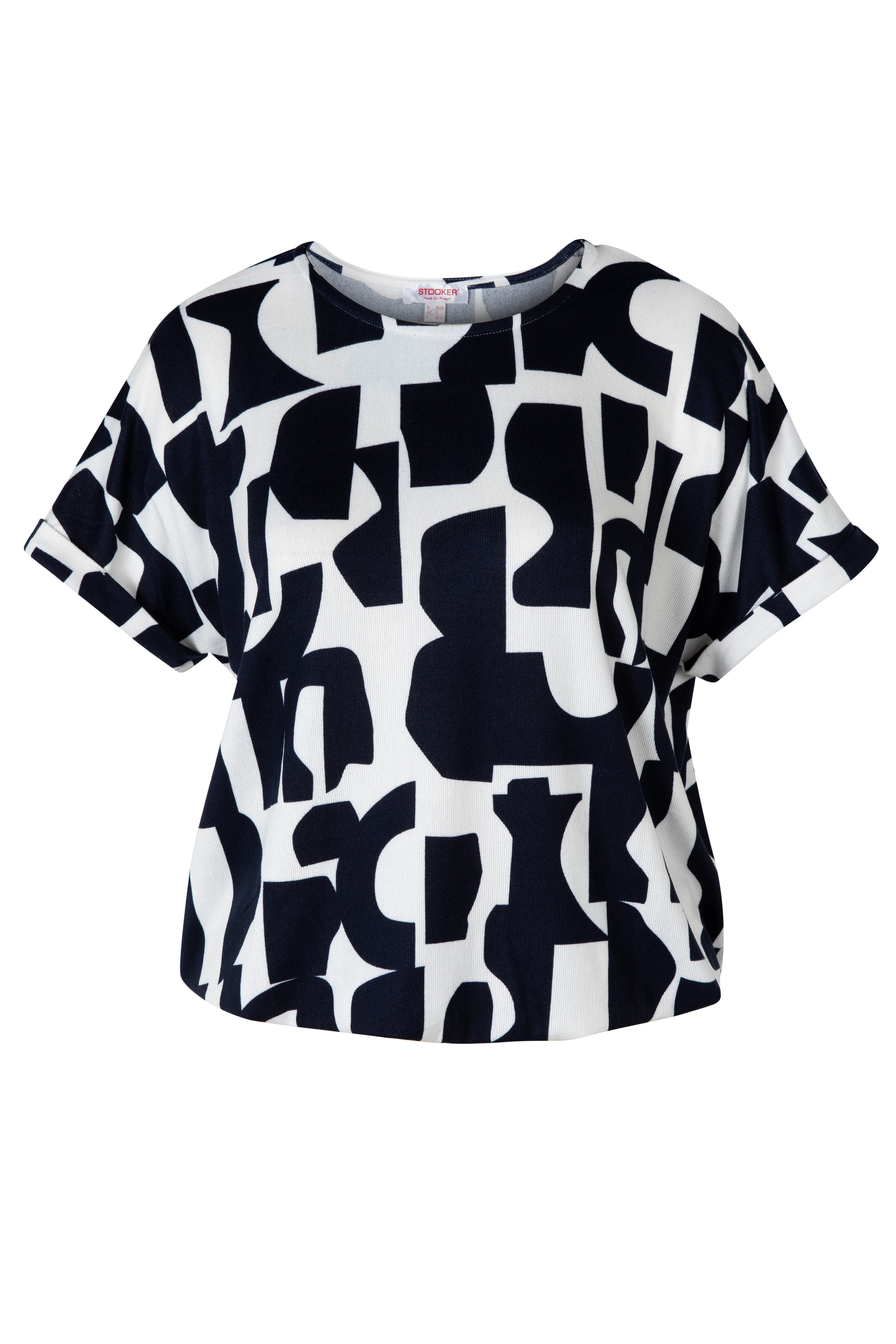 STOOKER WOMEN Kurzarmshirt "STCLEA Print T-Shirt" Regular Fit T-Shirt Spitz günstig online kaufen