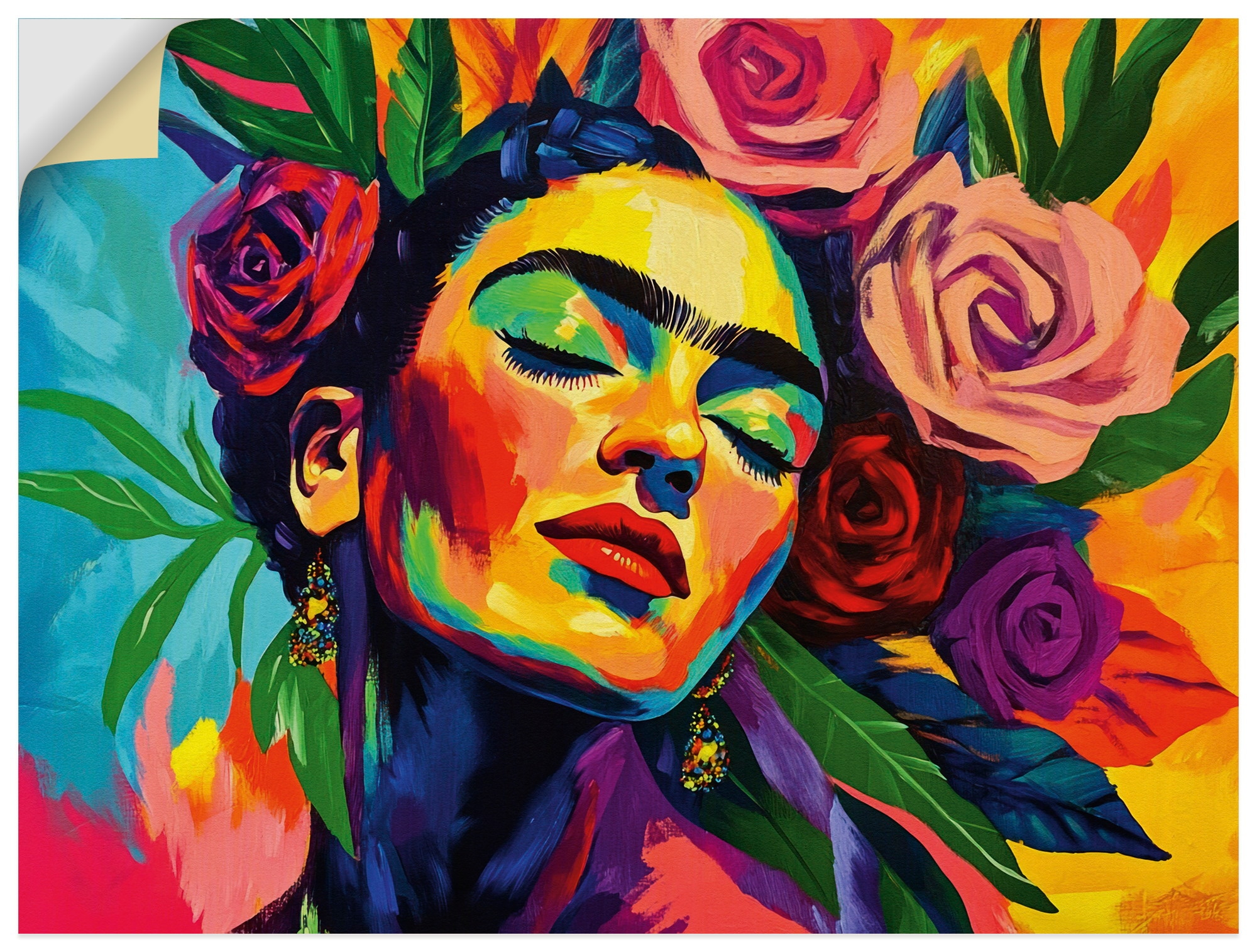 Artland Wandbild »Die florale Umarmung, Rosen Mädchen« Bilder von Frauen 1 Stk. tlg. als Alubild, Leinwandbild, Poster, Wandaufkleber in verschied. Größen