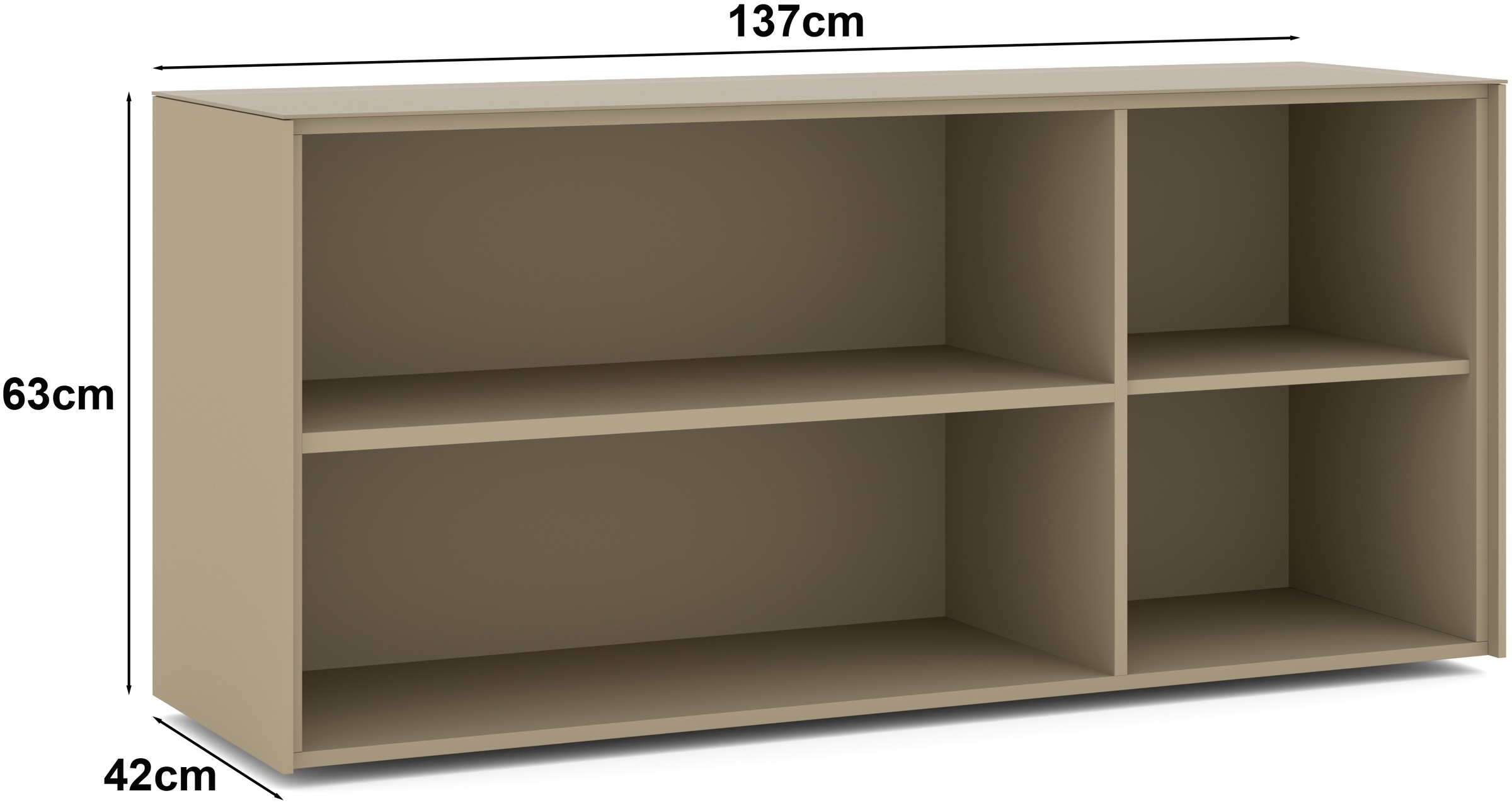 set one by Musterring Lowboard »Reno« 1 Stk. tlg. Mit Gleitern und in verschiedenen Farben erhältlich