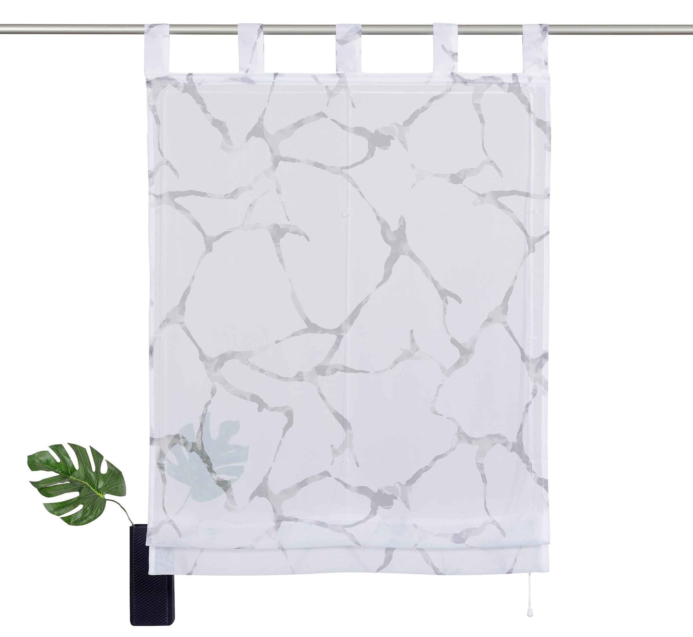 my home Raffrollo "Fulda" mit Schlaufen Transparent, Voile, Polyester günstig online kaufen