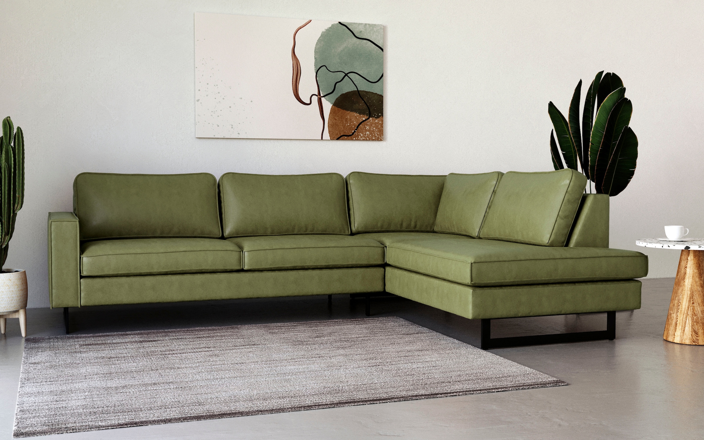 Places of Style Ecksofa "Pinto, 290 cm, Ottomane links / rechts", Cord, Fei günstig online kaufen