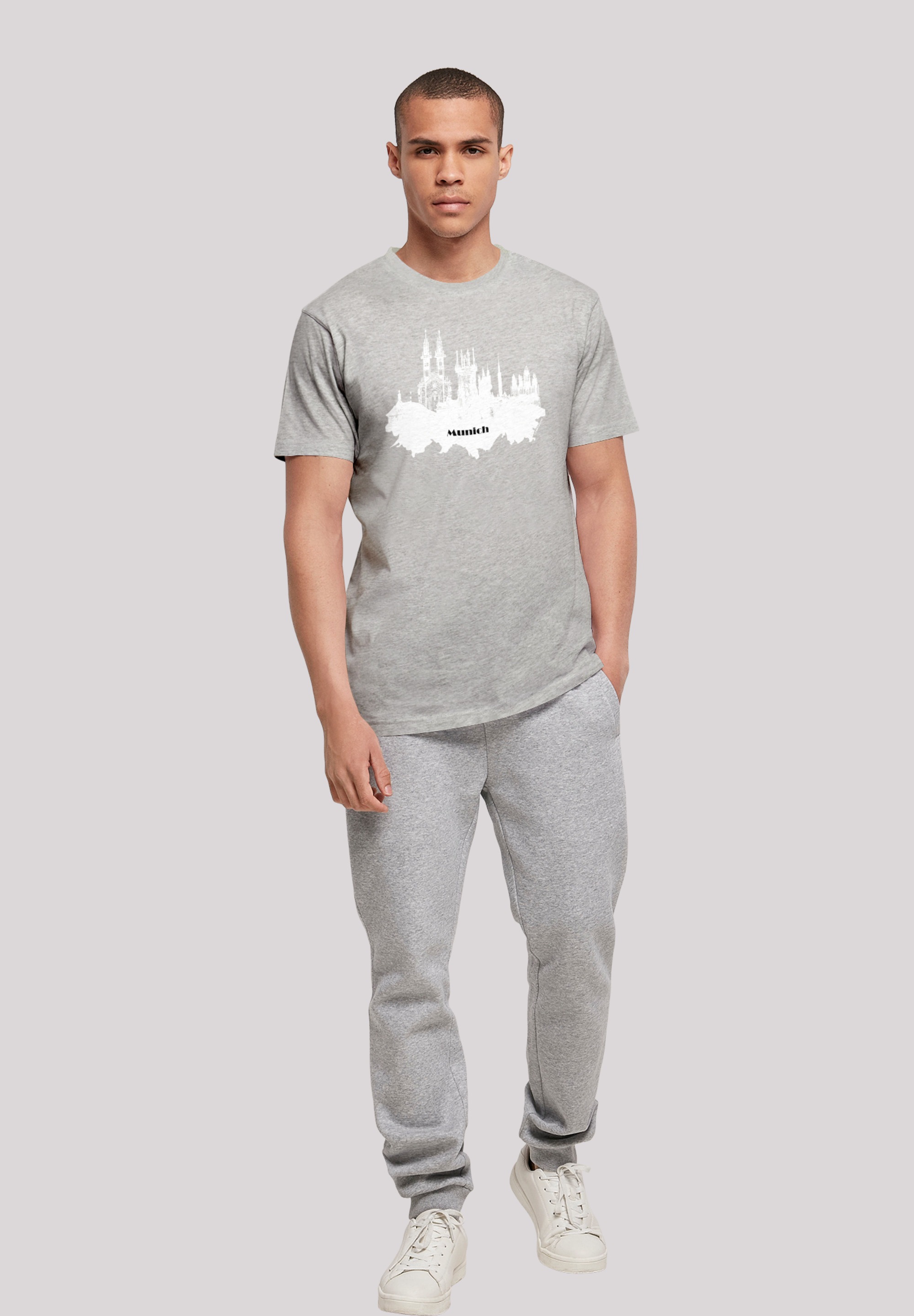 F4NT4STIC T-Shirt »Cities Collection - Munich skyline«, Print