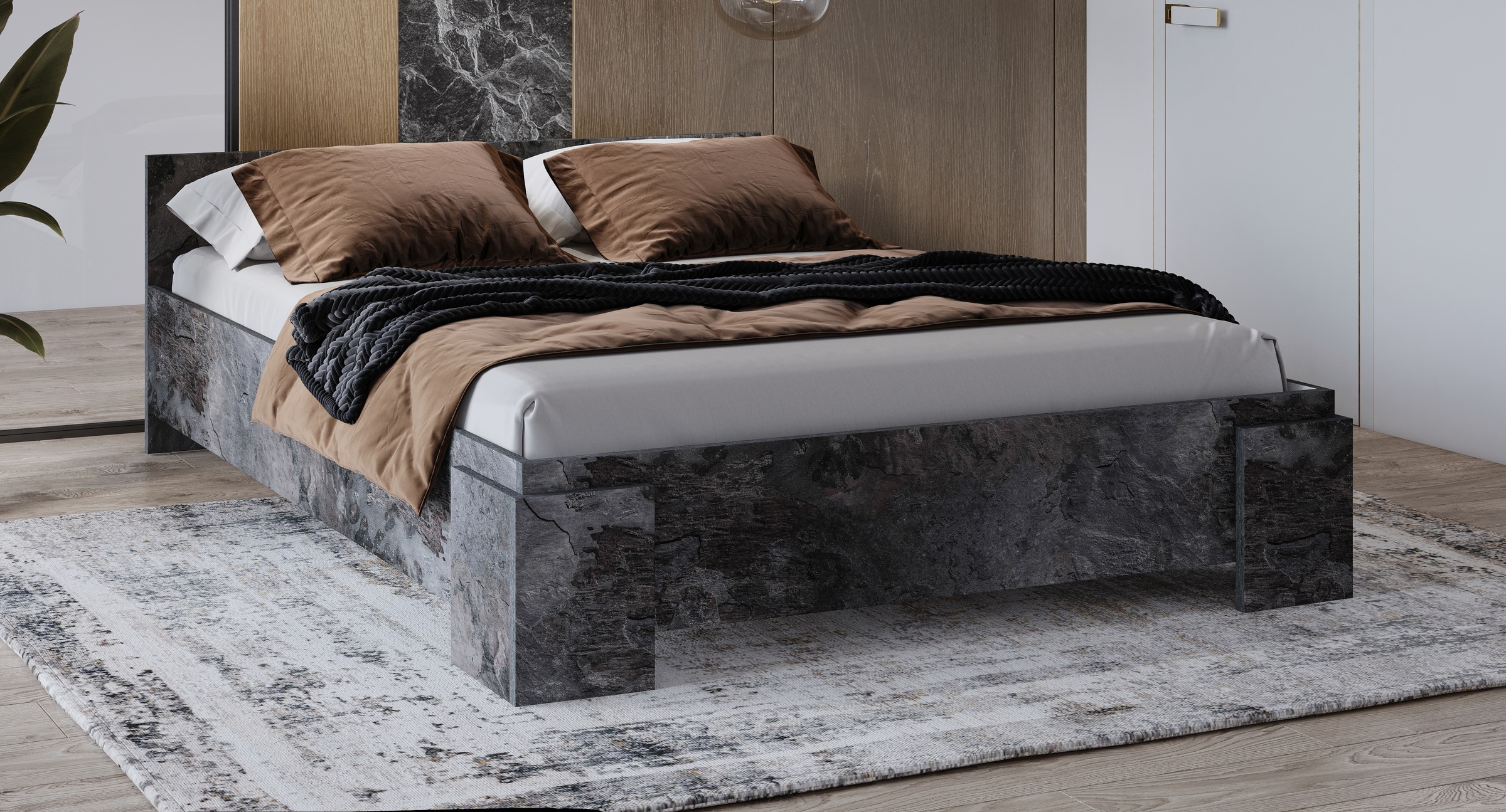 Home affaire Bettgestell "India, FSC-zertifizierter Holzwerkstoff, Made in günstig online kaufen