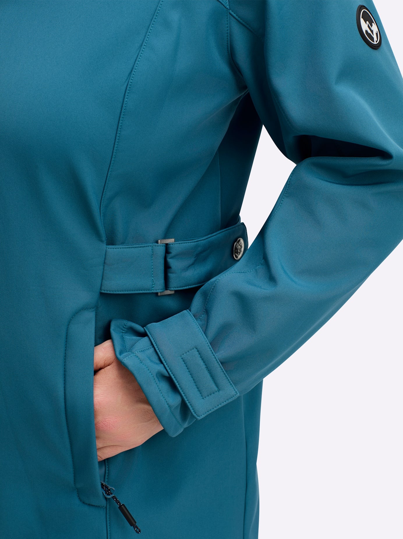 Sheego Softshelljacke, mit Kapuze