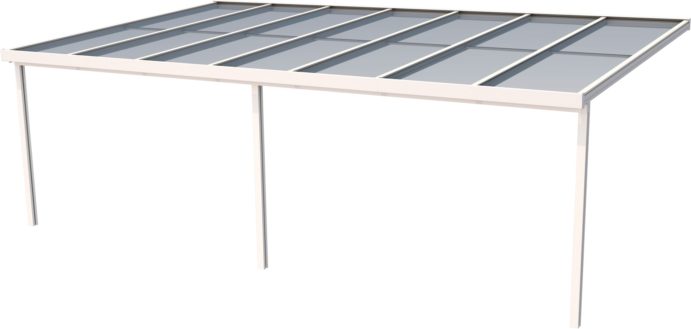 GUTTA Terrassendach "Premium", BxT: 712x406 cm, Dach Polycarbonat gestreift weiß