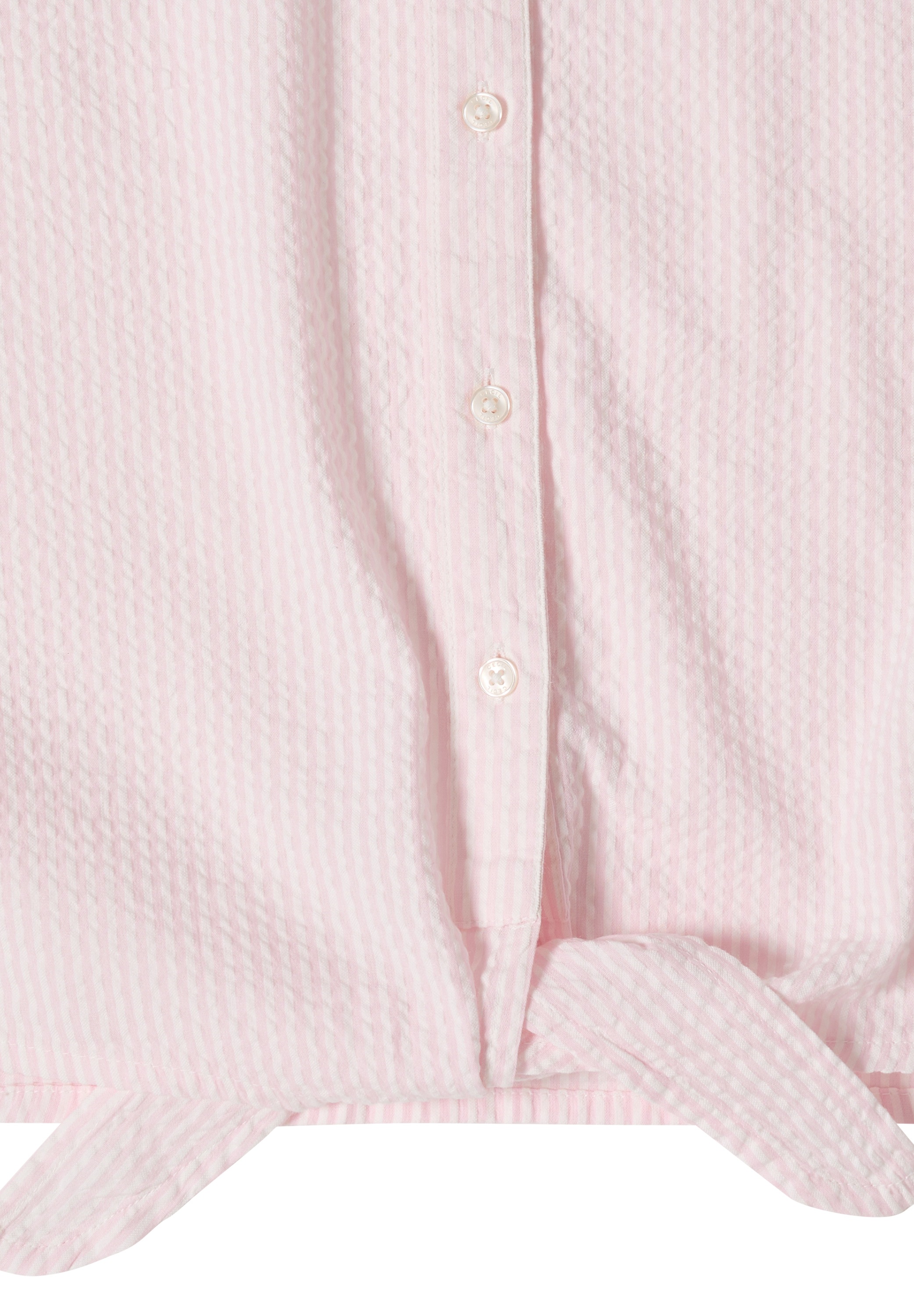 Cecil Kurzarmbluse mit Knoten am Saum