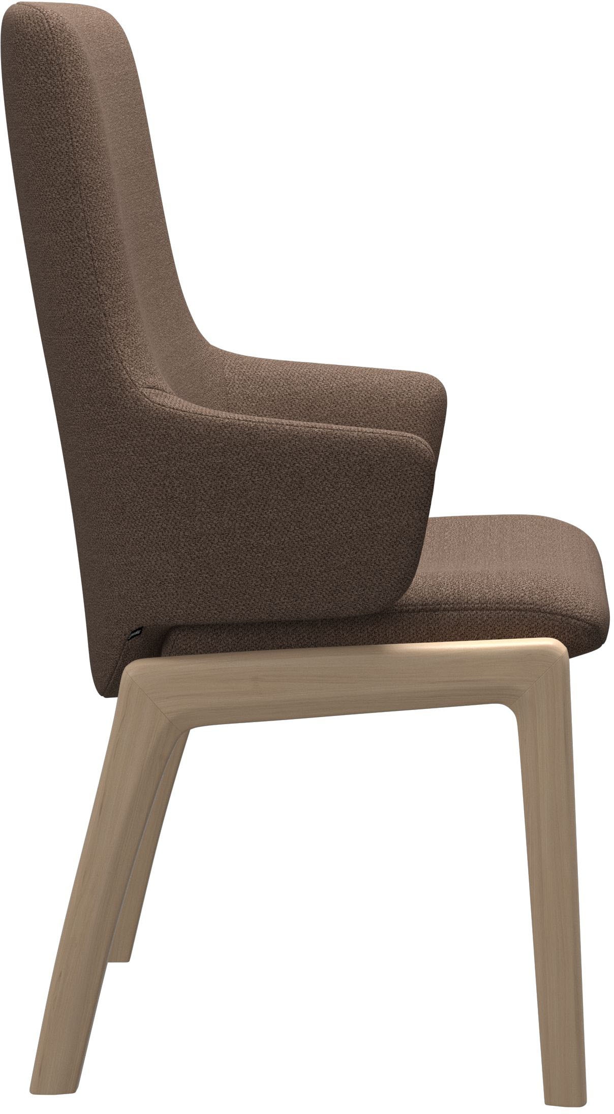 Stressless® Polsterstuhl »Laurel«, ROHLEDER Stoff Q2 FARON, High Back mit Armlehne, Größe L, mit abgerundeten Beinen in Schwarz