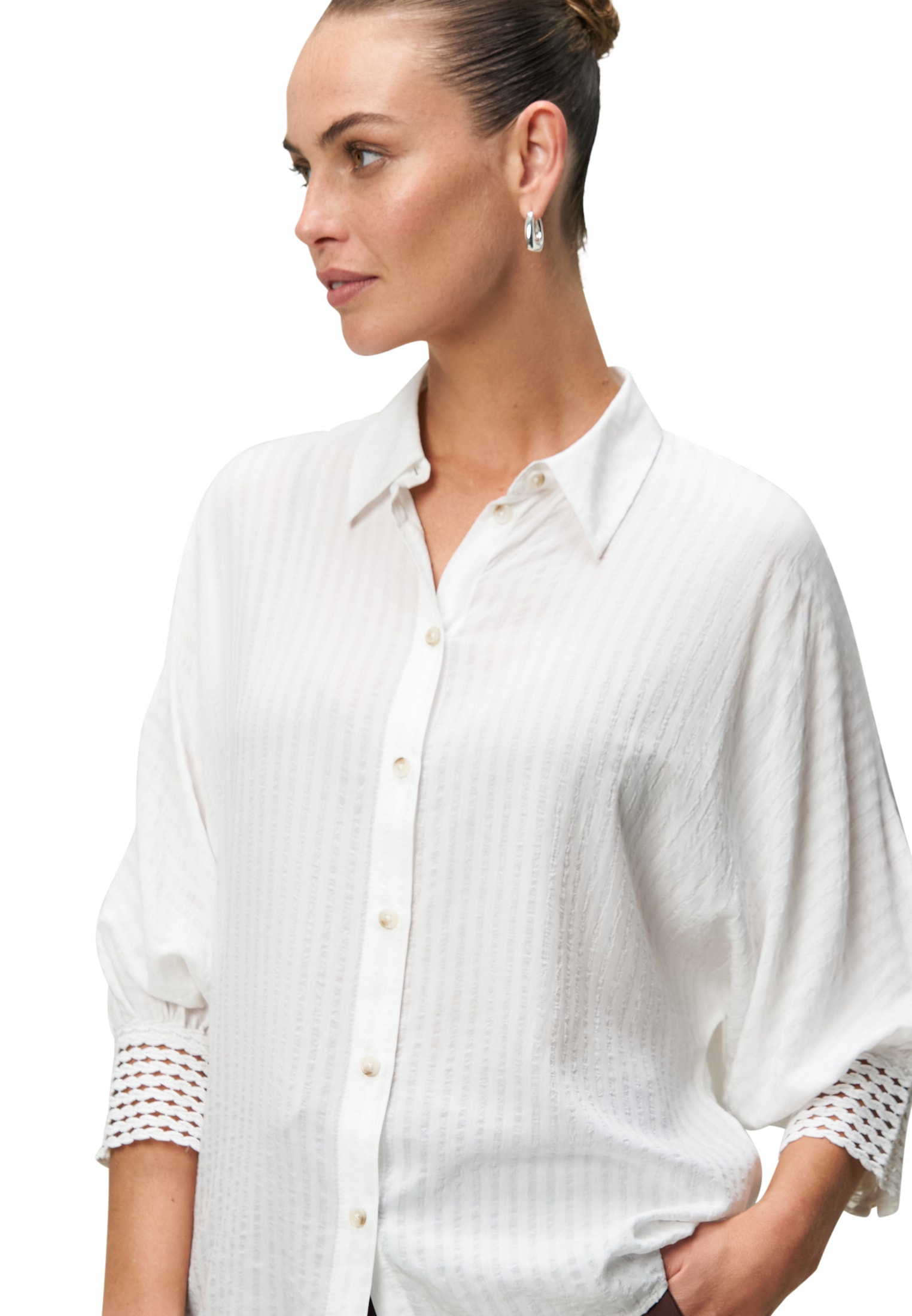 Zero Klassische Bluse »zero Bluse mit Fledermausärmeln«
