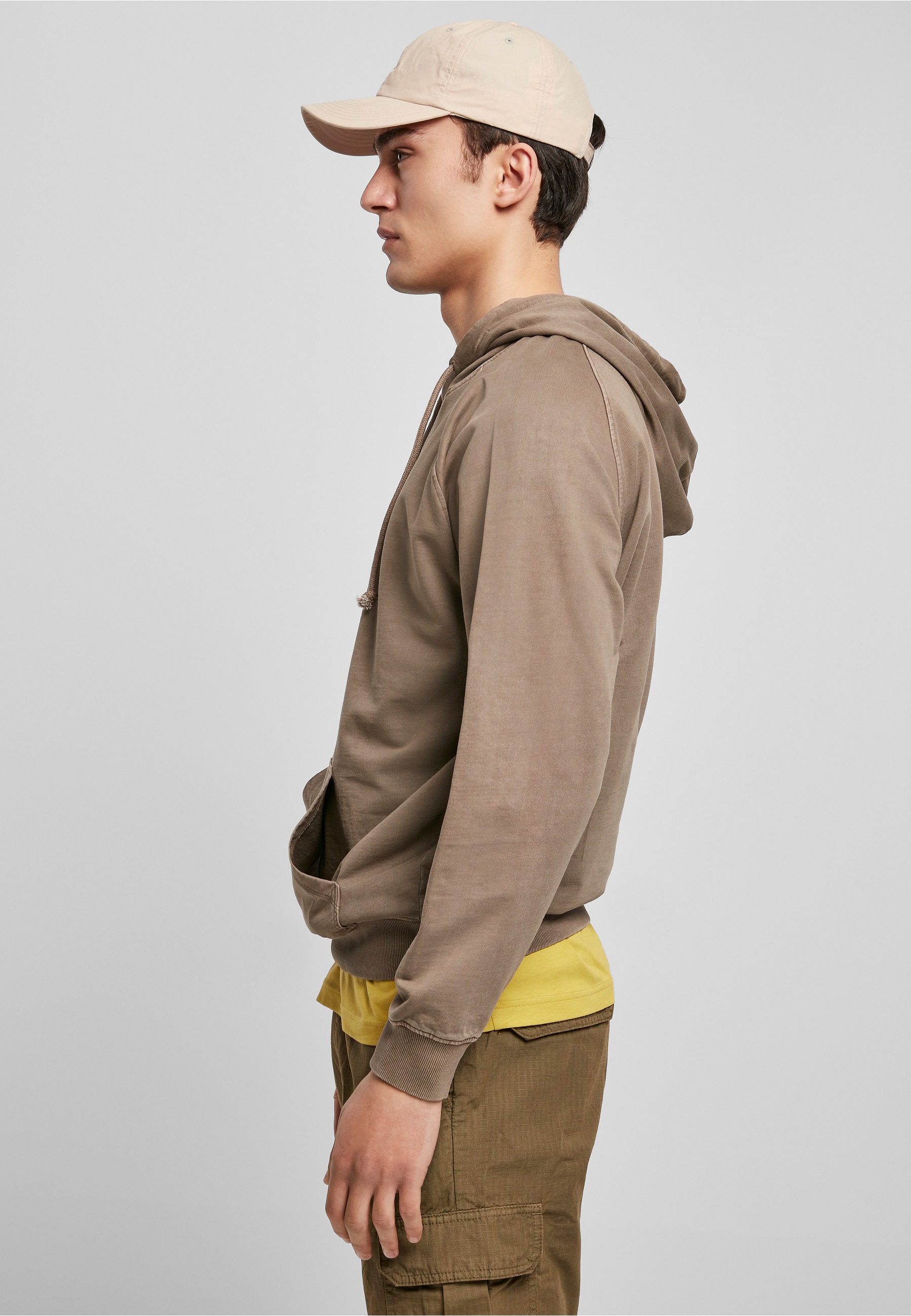 URBAN CLASSICS Rundhalspullover »Urban Classics Herren Overdyed Hoody« 1 Stk.