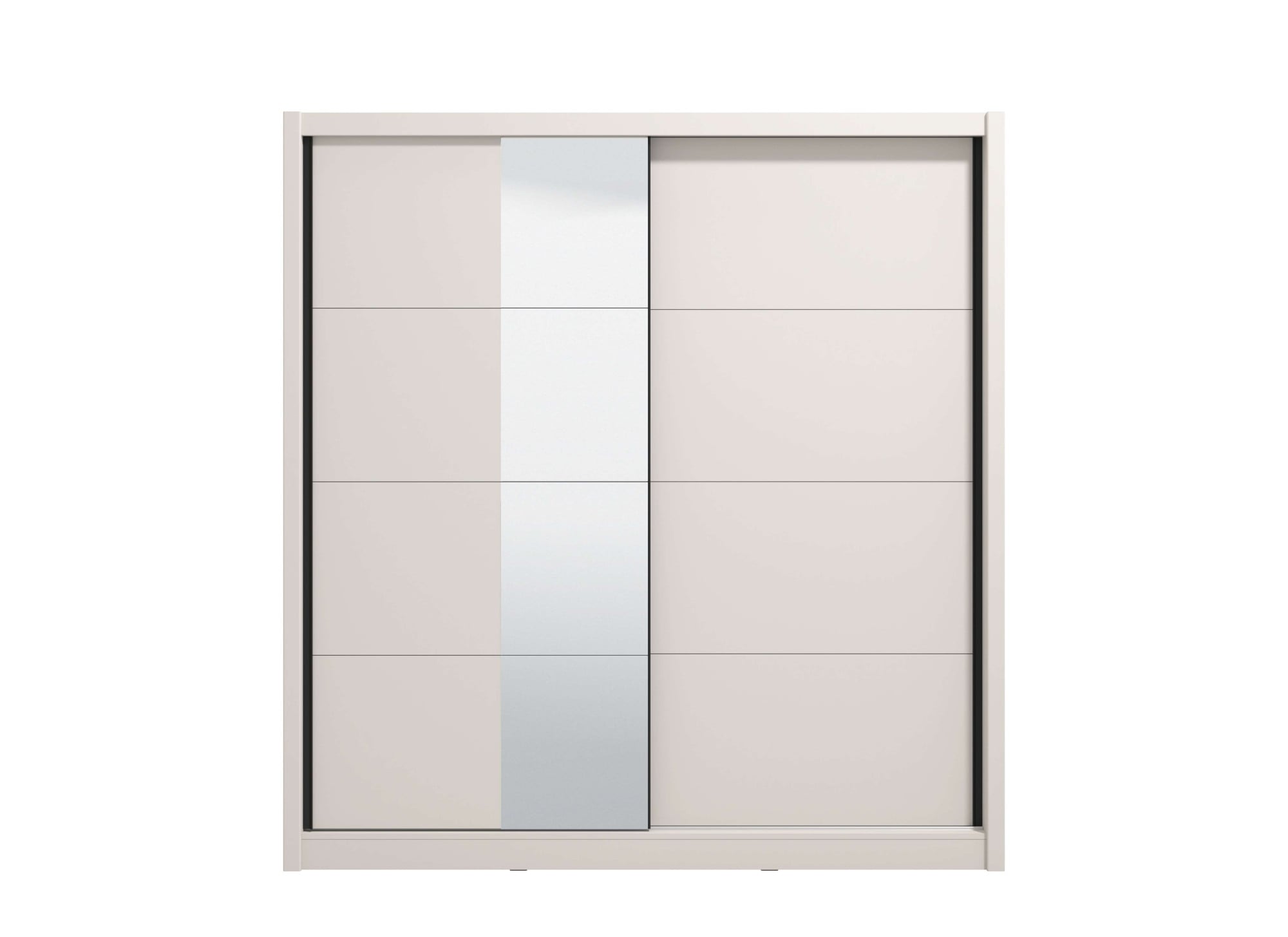 INOSIGN Schwebetürenschrank »Albi, Schlafzimmerschrank, Wäscheschrank in cashmere oder weiß«, Kleiderschrank mit Spiegel MIT Innenausstattung,FSC®-zertifiziert