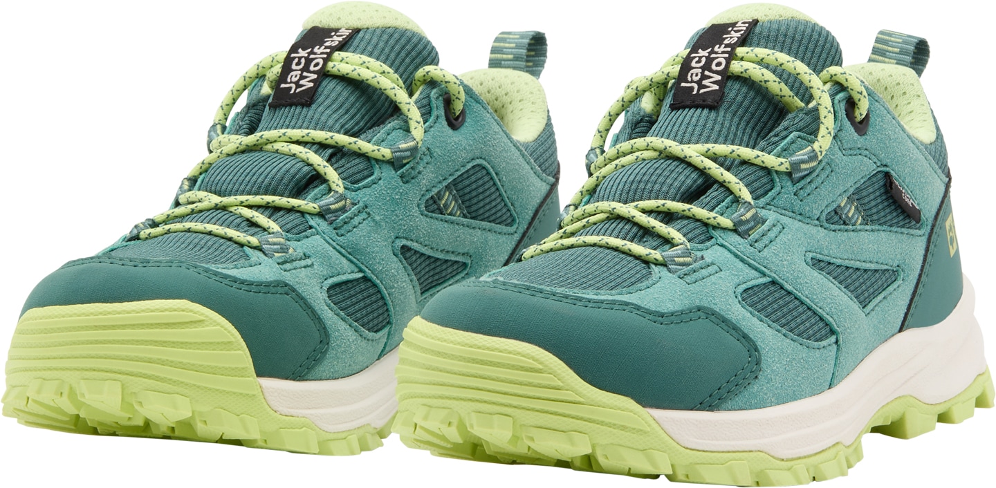 JACK WOLFSKIN Kinder Wanderschuh "VOJO TOUR TEXAPORE LOW K", Gr. 29, grün, Synthetik, Textil, Schuhe, wasserdicht, Trekkingschuh
