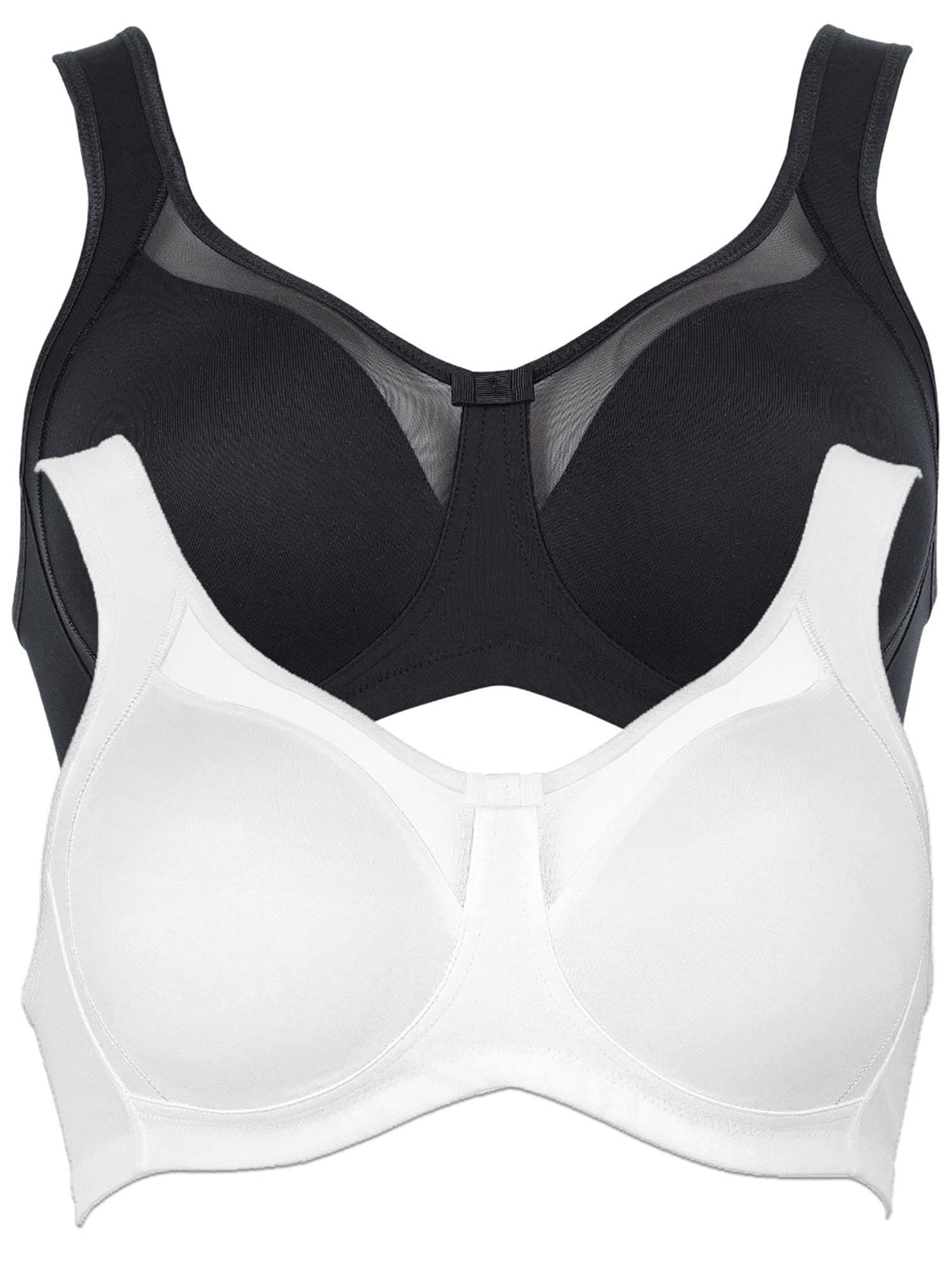 ANITA Damen Entlastungs-BH "Entlastungs BH Clara", Gr. 80, schwarz-weiß, Obermaterial: 80% Polyamid PA. 20% Elasthan EL., BHs