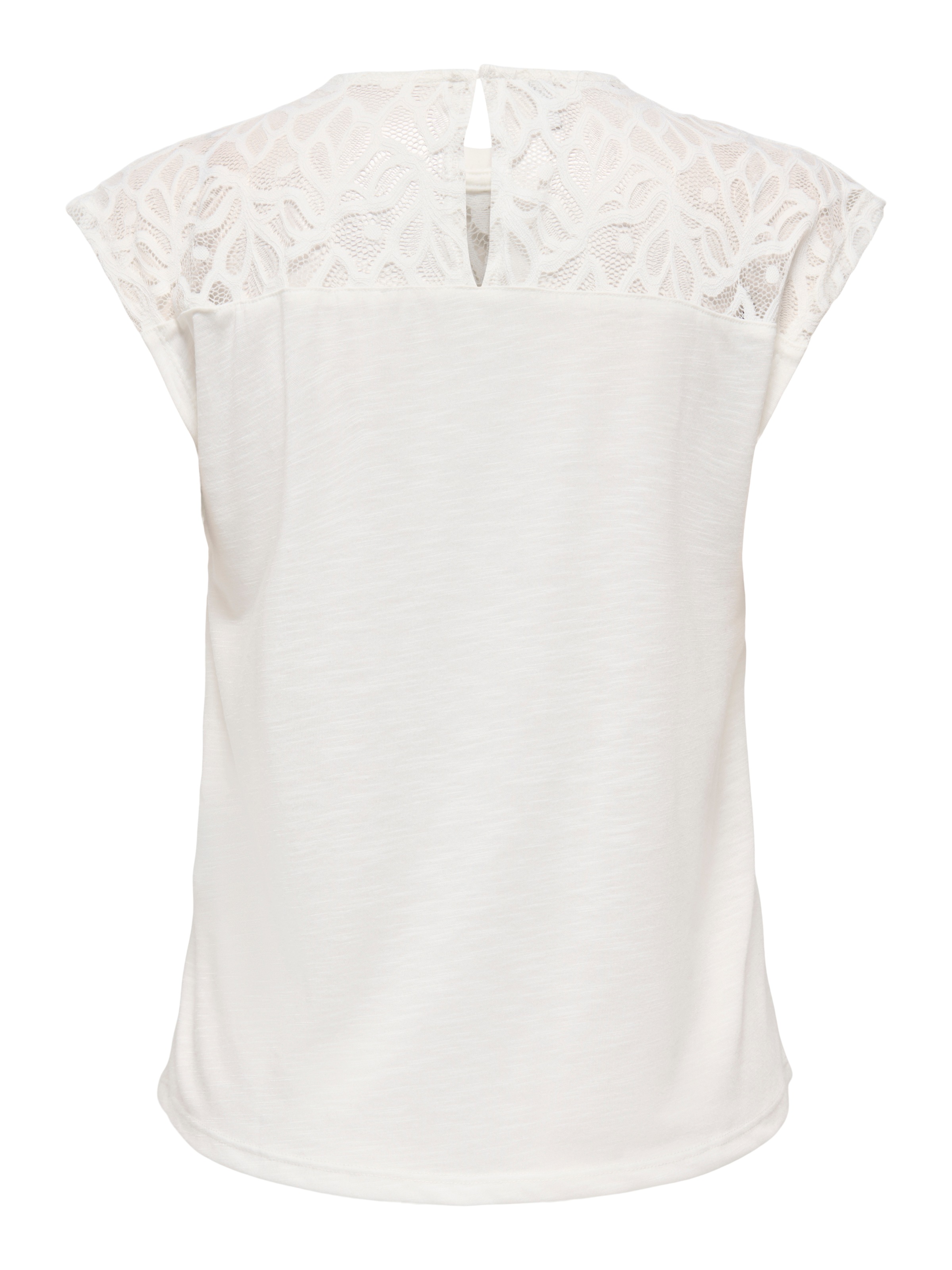 ONLY Spitzenshirt »ONLSINDY LIFE S/S O-NECK MIX TOP JRS«