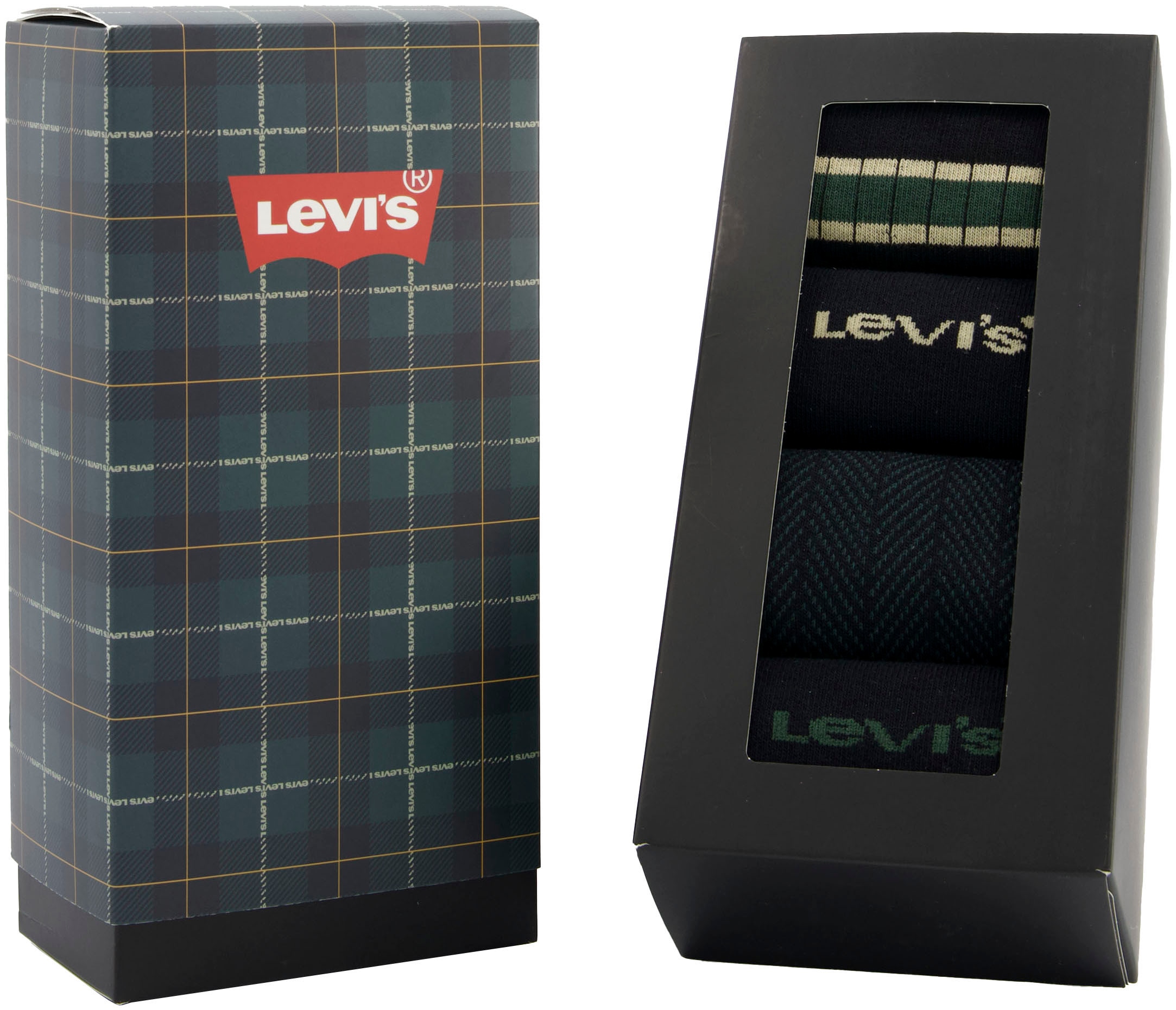 Levi's® Socken, (4 Paar), mit auffälliger Musterung