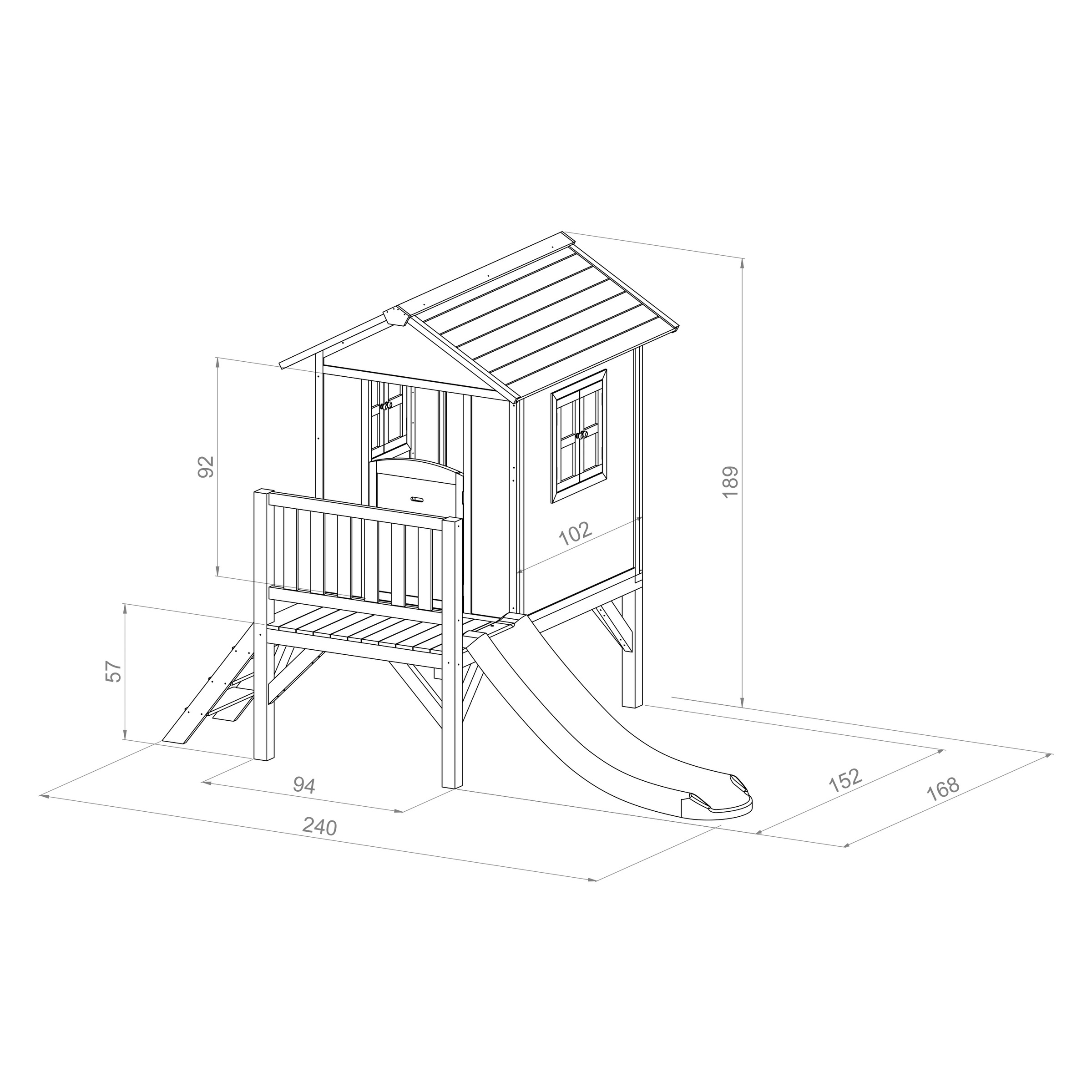 Sunny Spielturm »Lodge XL«, BxTxH: 240x168x189 cm
