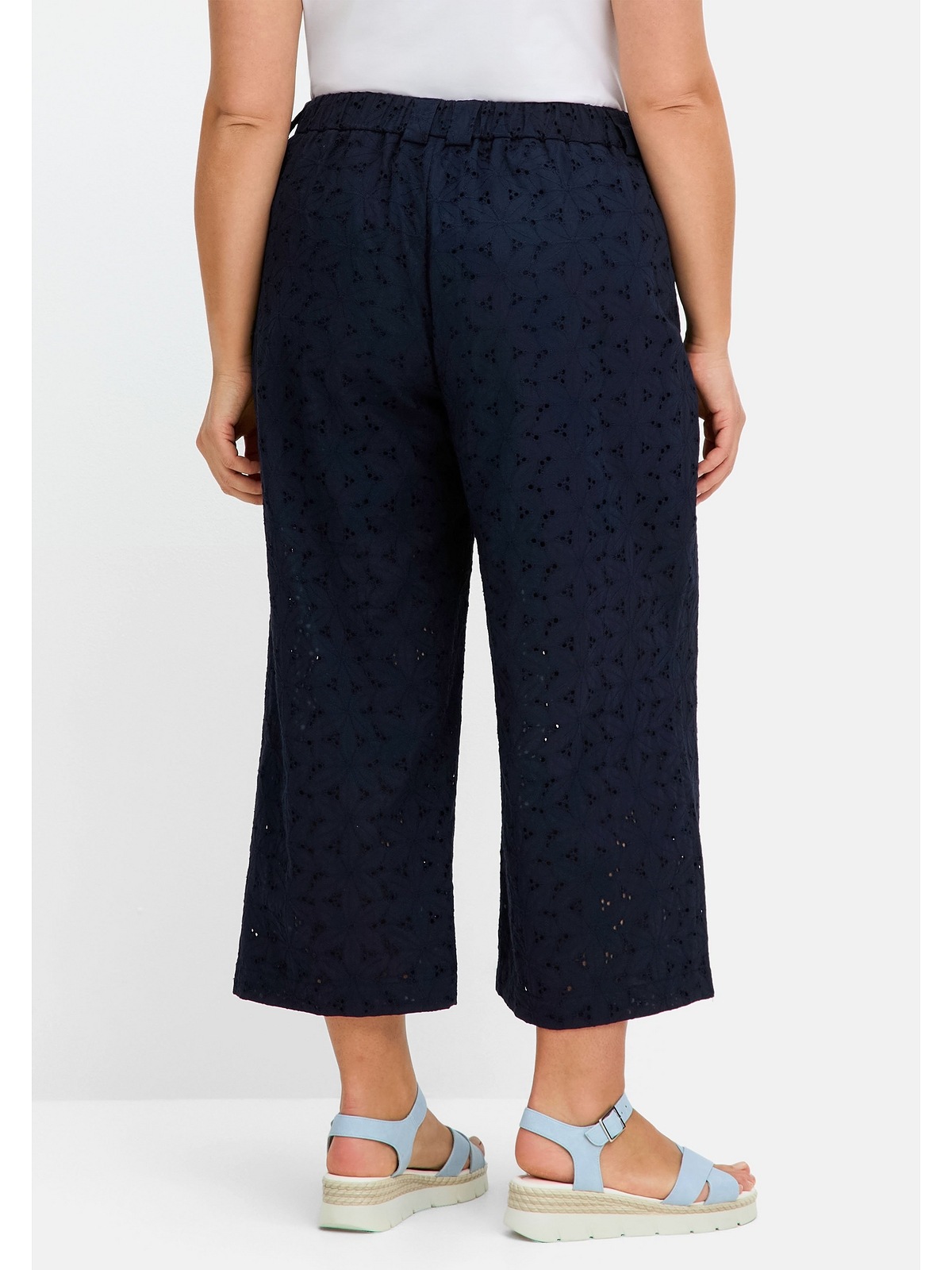 Sheego Culotte "Große Größen", aus Lochspitze, mit Teilgummibund günstig online kaufen