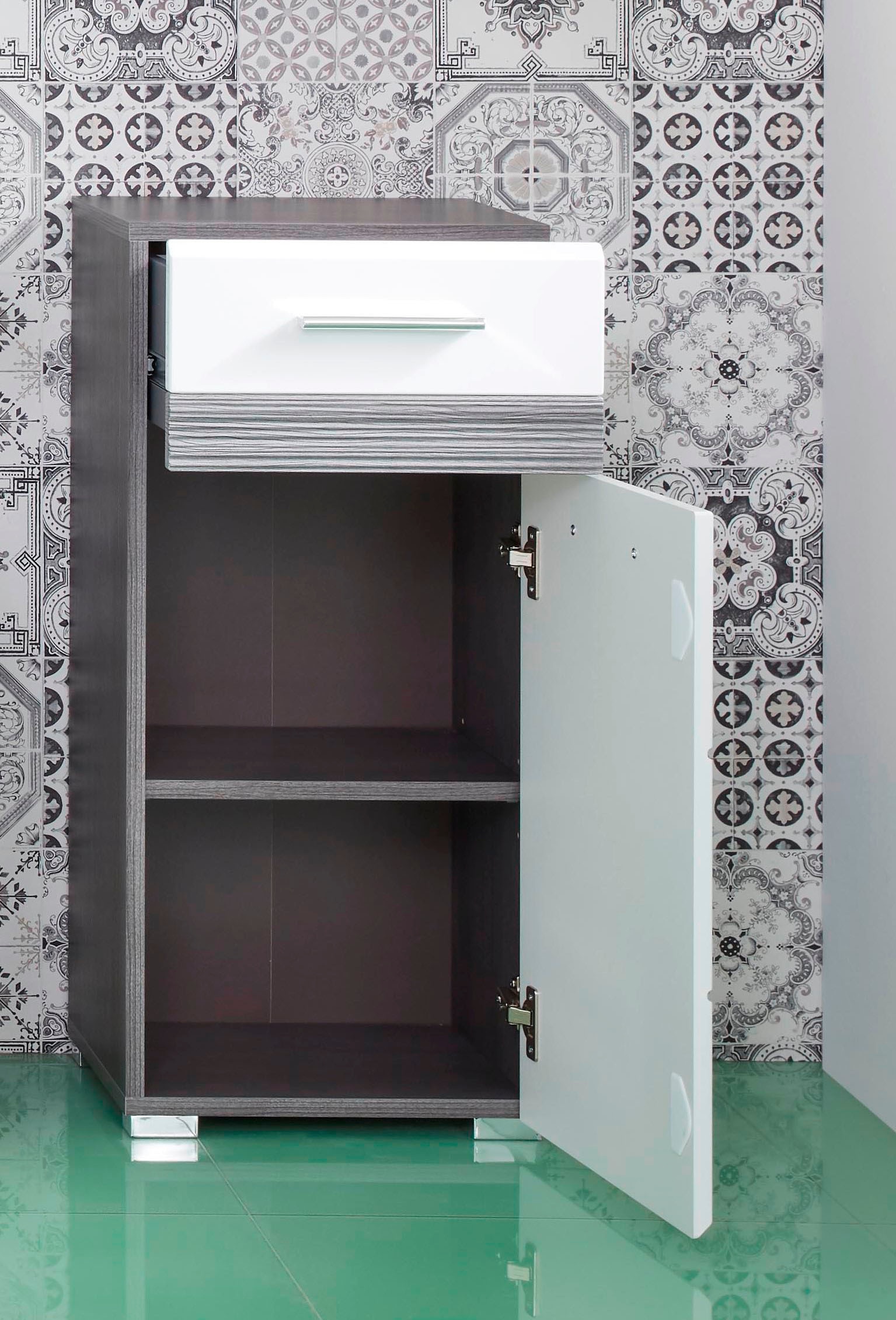 welltime Unterschrank »Toulon« Kommode mit 1 Tür & 1 Schublade - (B/T/H) 37/31/80 cm