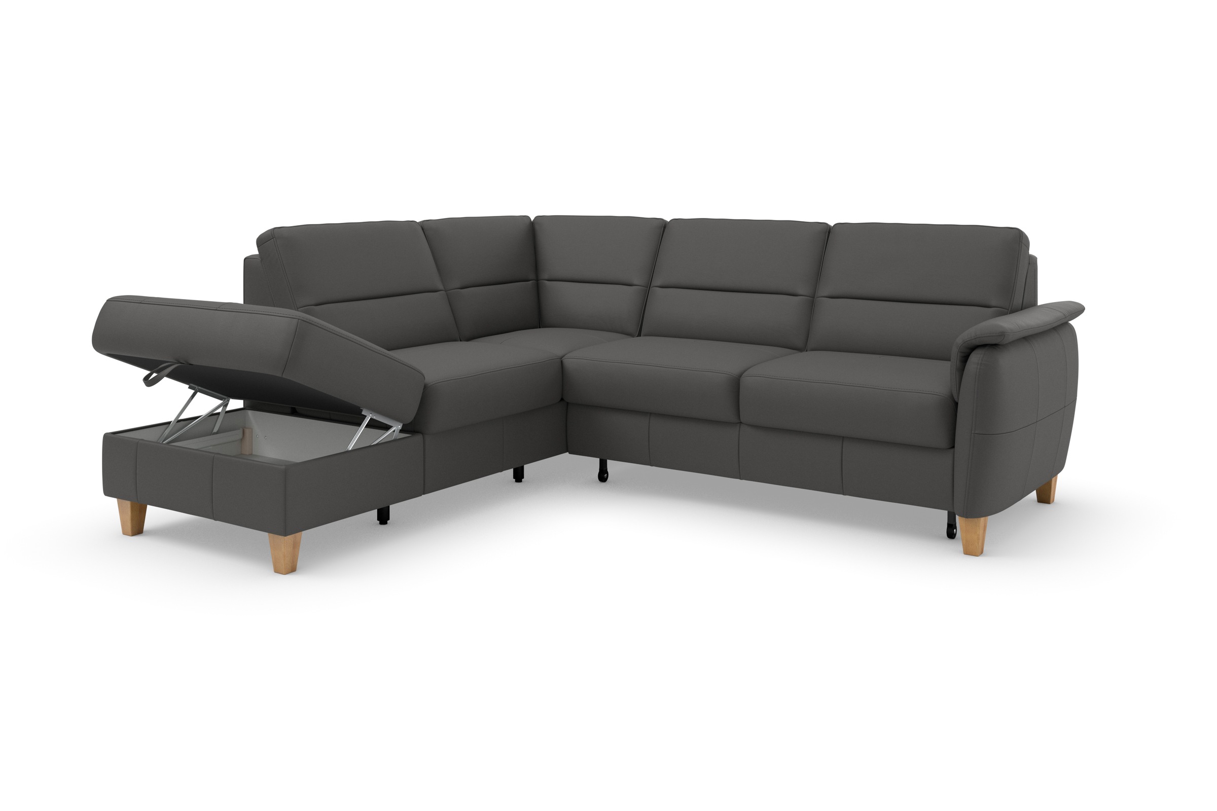 Home affaire Ecksofa »Palmera L-Form«, Federkern, wahlweise mit Bettfunktion und mit/ohne Stauraum