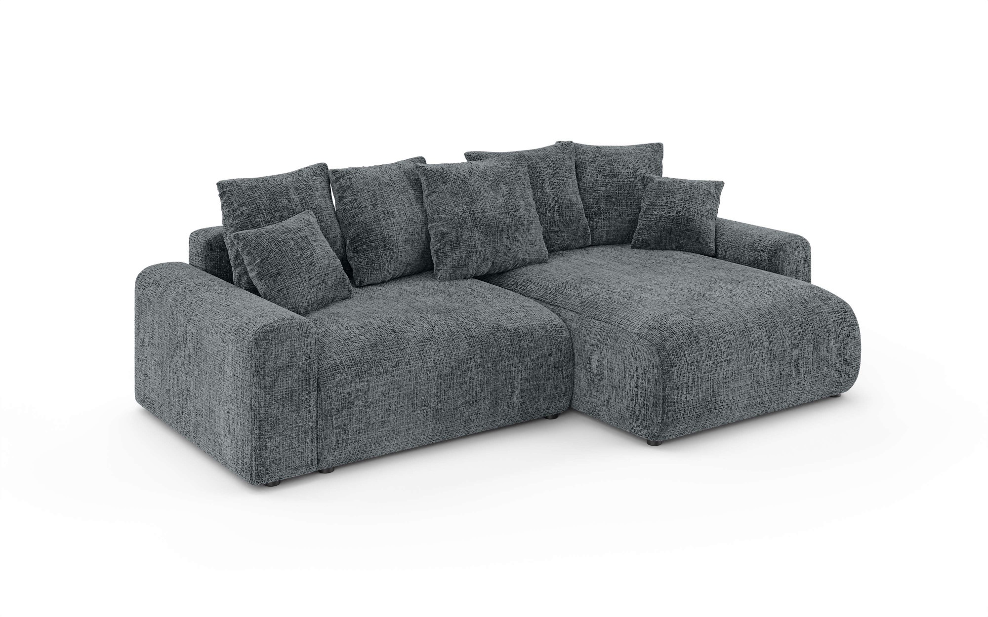 Home affaire Ecksofa »LAKESIDE klein mit Bettfunktion und Bettkasten, B/T/H 235/142/84 cm«, L-Form, Recamiere beidseitig montierbar, mit Wellenunterfederung