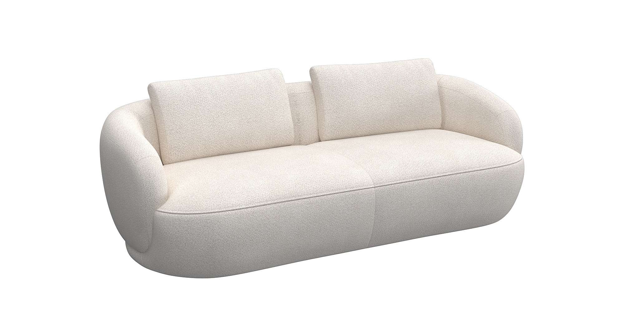 FLEXLUX 3-Sitzer »Torino, rund und bequem, Couch, Dreisitzer, OTTOs Choice«, Modernes, organisches Sofa-Design, Kaltschaum, Wellenunterfederung