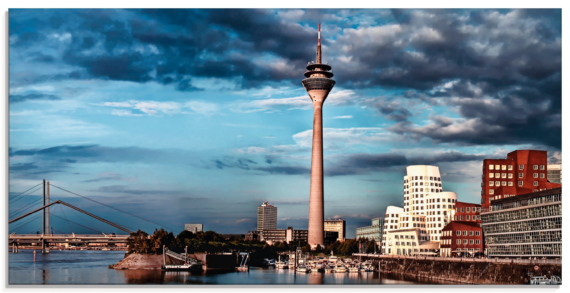 Artland verschiedenen | I«, »Düsseldorf Deutschland, Skyline St.), Größen Glasbild kaufen in BAUR (1