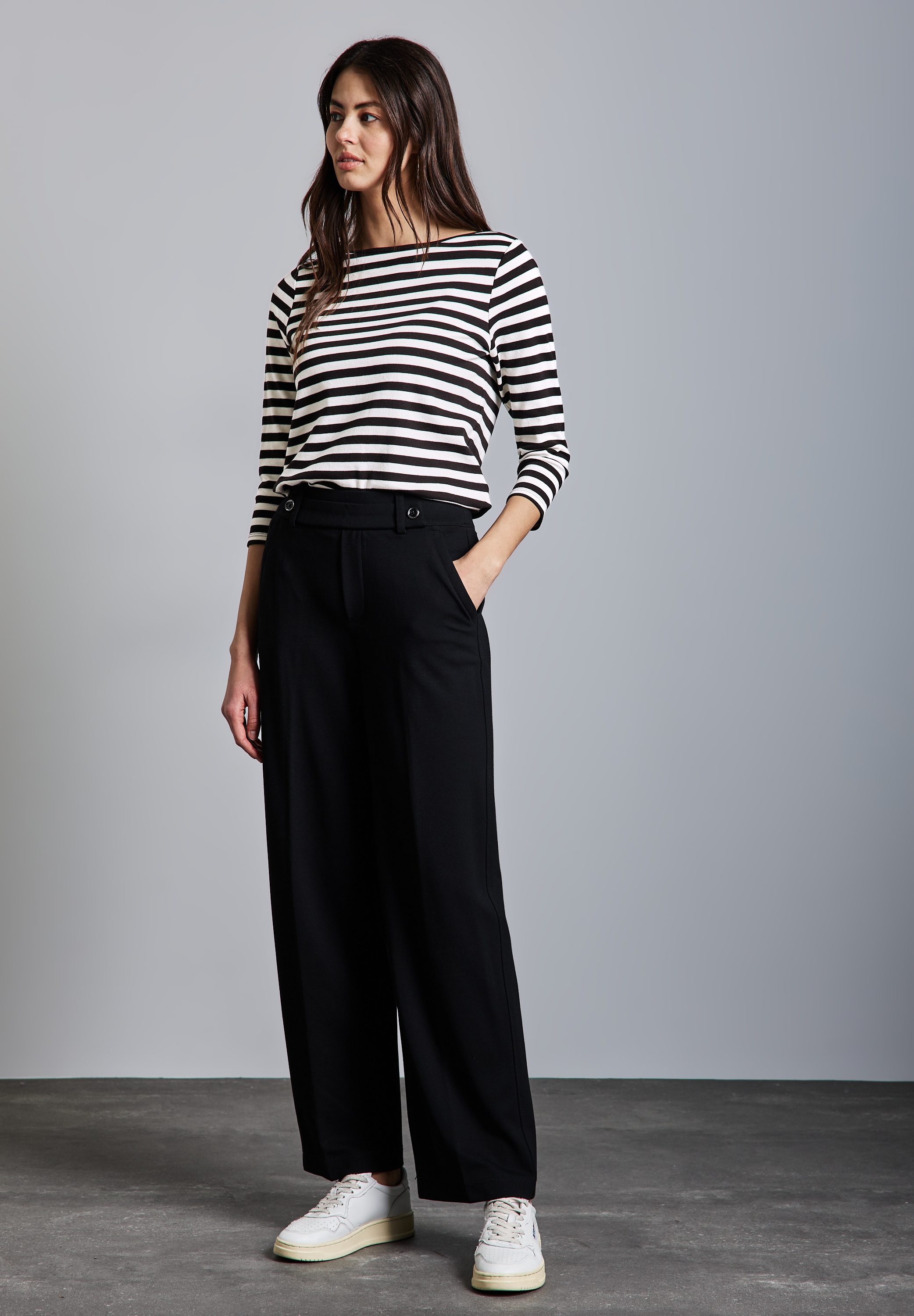 STREET ONE 3/4-Arm-Shirt, aus reiner Baumwolle