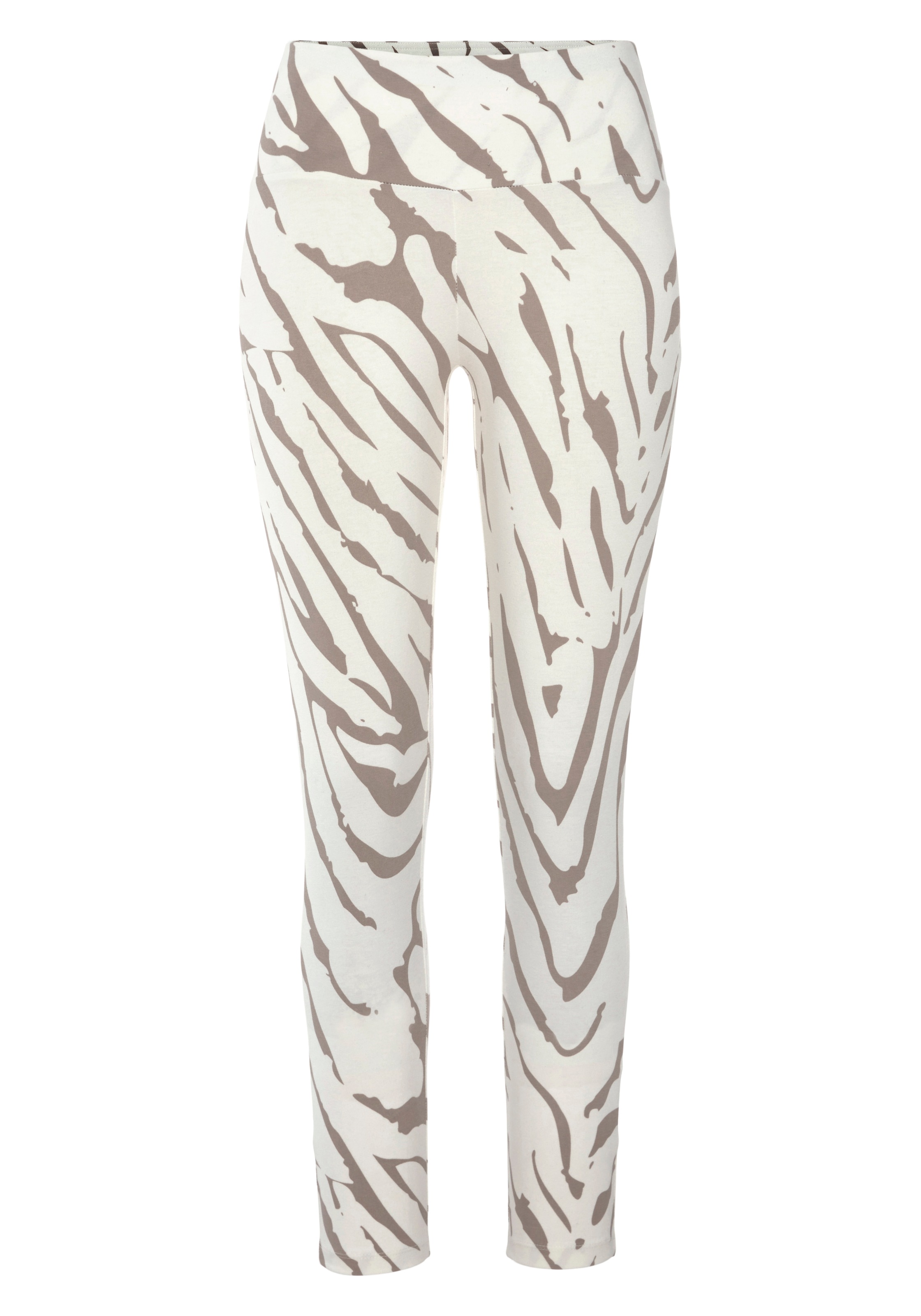 LASCANA Leggings, mit Zebramuster und breitem Bund, Loungewear günstig online kaufen