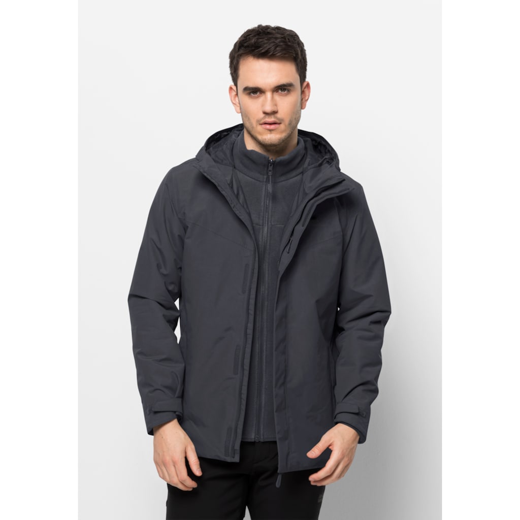 Jack Wolfskin 3-in-1-Funktionsjacke »ALTENBERG 3IN1 JKT M«, (2 teilig), mit Kapuze