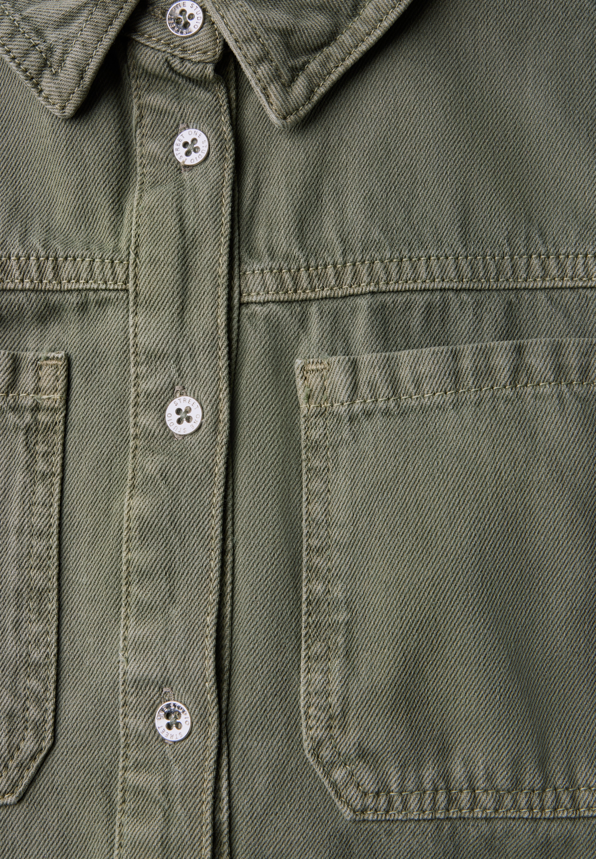 STREET ONE STUDIO Jeansjacke, ohne Kapuze, aus reiner Baumwolle