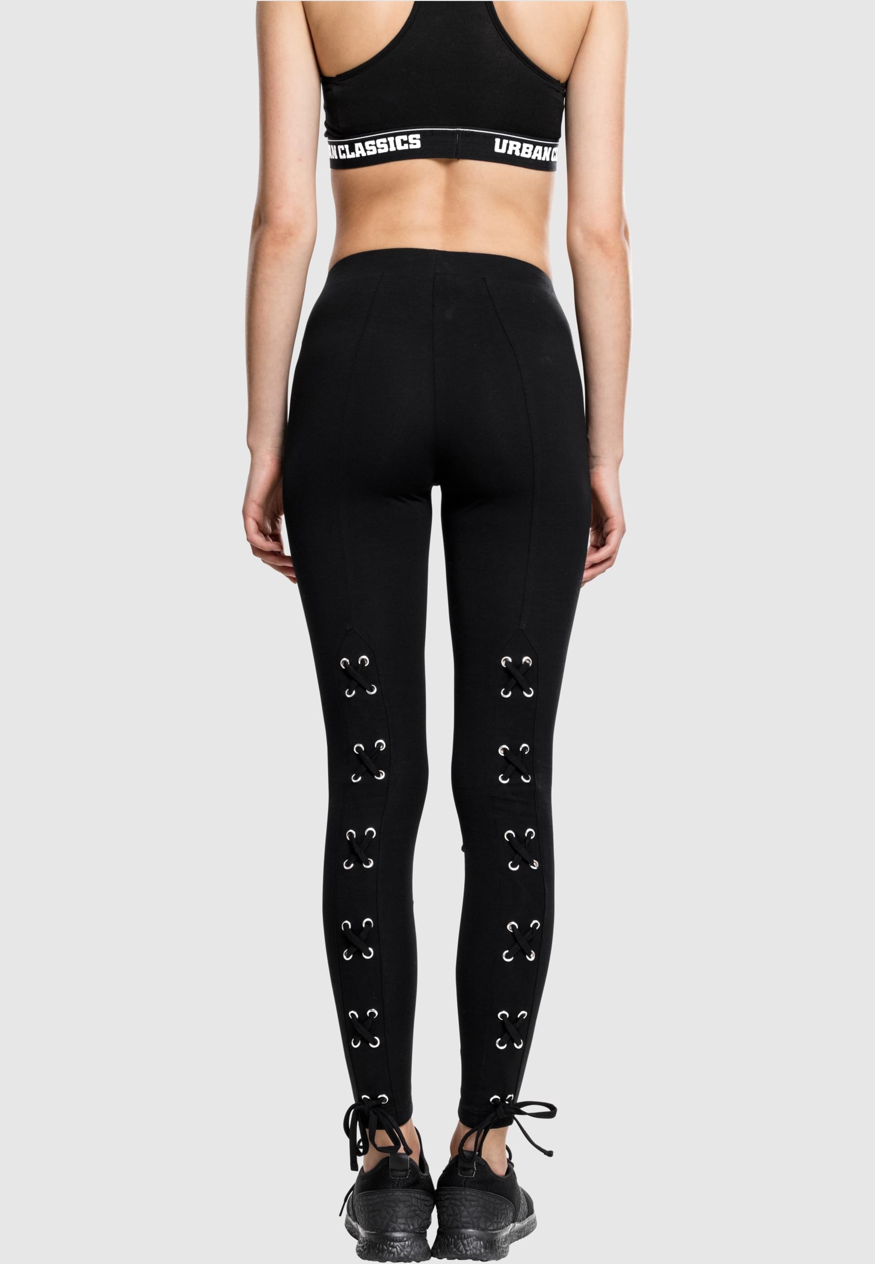 URBAN CLASSICS Leggings »Urban Classics Damen Ladies Laced Up Back Leggings«, (1 tlg.)