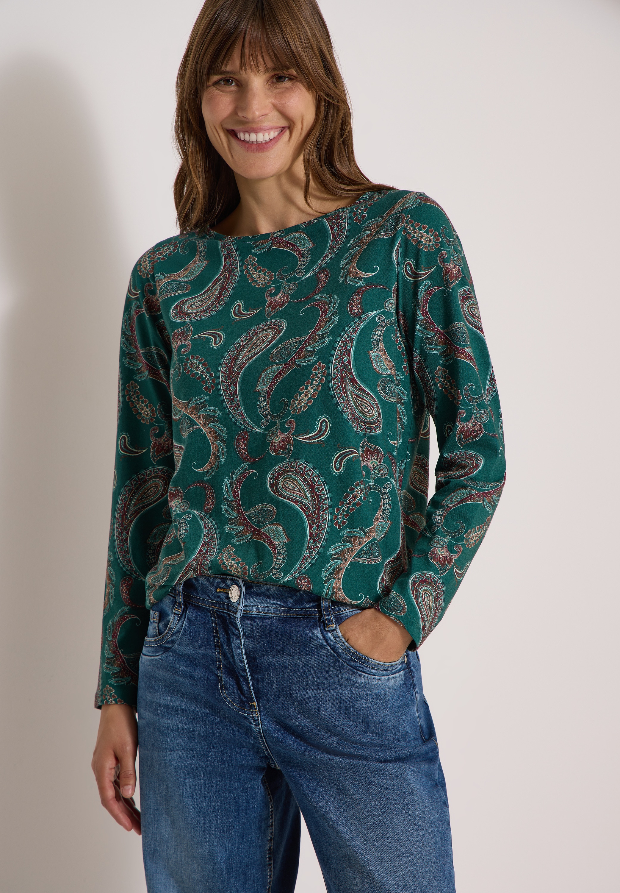 Cecil Langarmshirt mit U-Boot-Ausschnitt