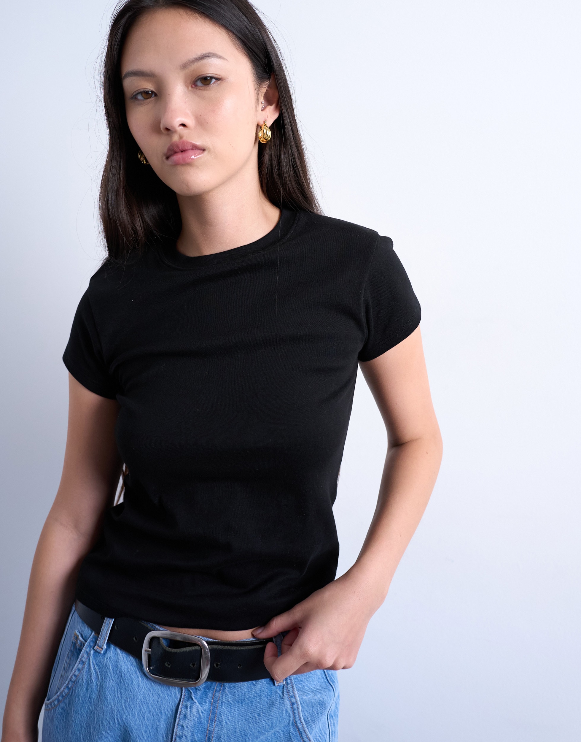 TOPSHOP Rundhalsshirt »TSEVERYDAY SS TOP JRS NOOS« Baumwolle, regular fit