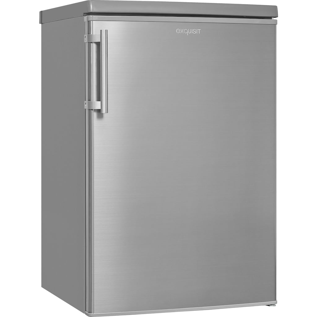 exquisit Kühlschrank, KS16-4-HE-040E inoxlook, 85,5 cm hoch, 55,0 cm breit