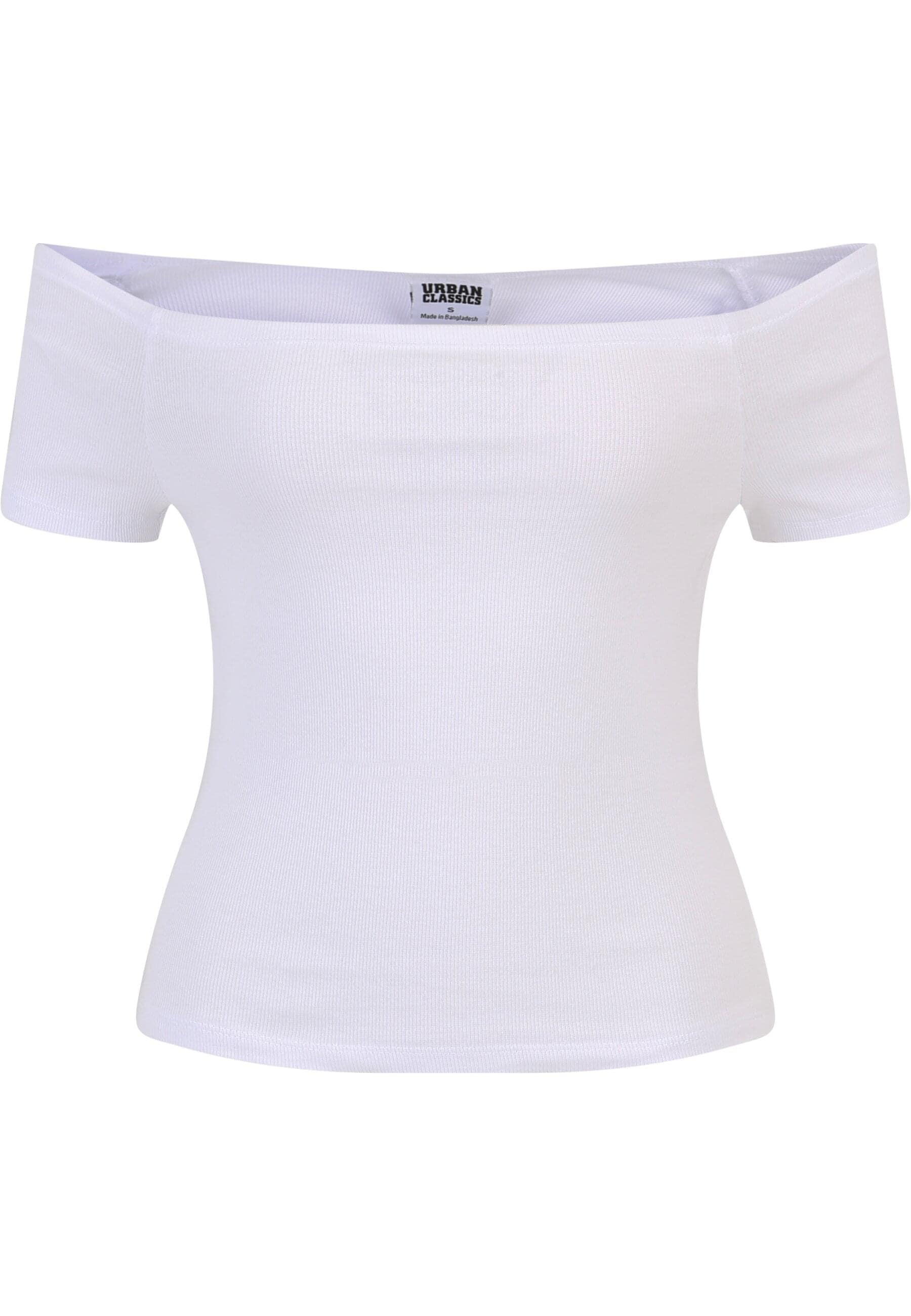 URBAN CLASSICS T-Shirt »Urban Classics Damen Ladies Off Shoulder Rib Tee 2-Pack«