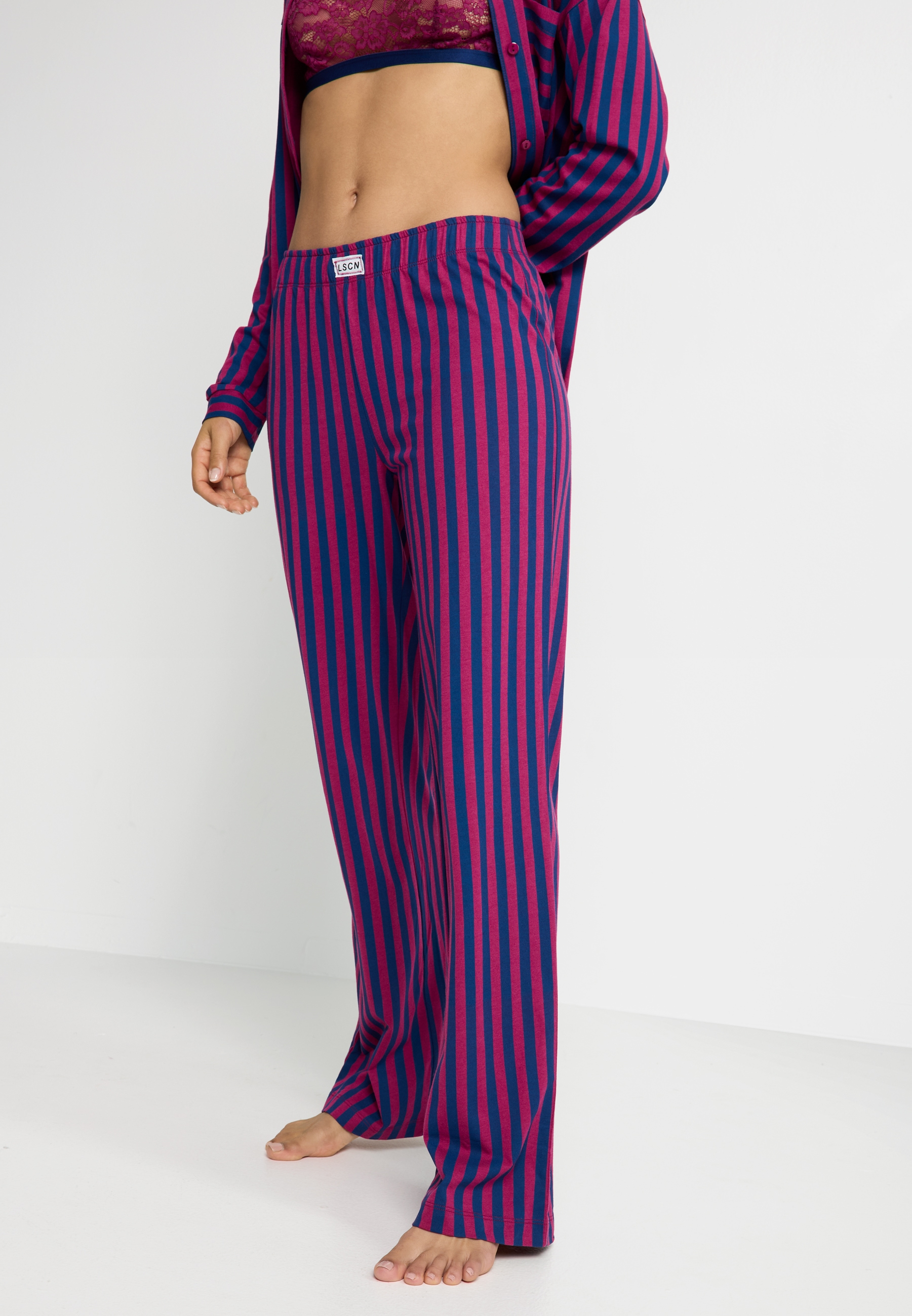 LSCN by LASCANA Pyjamahose  mit weitem Bein