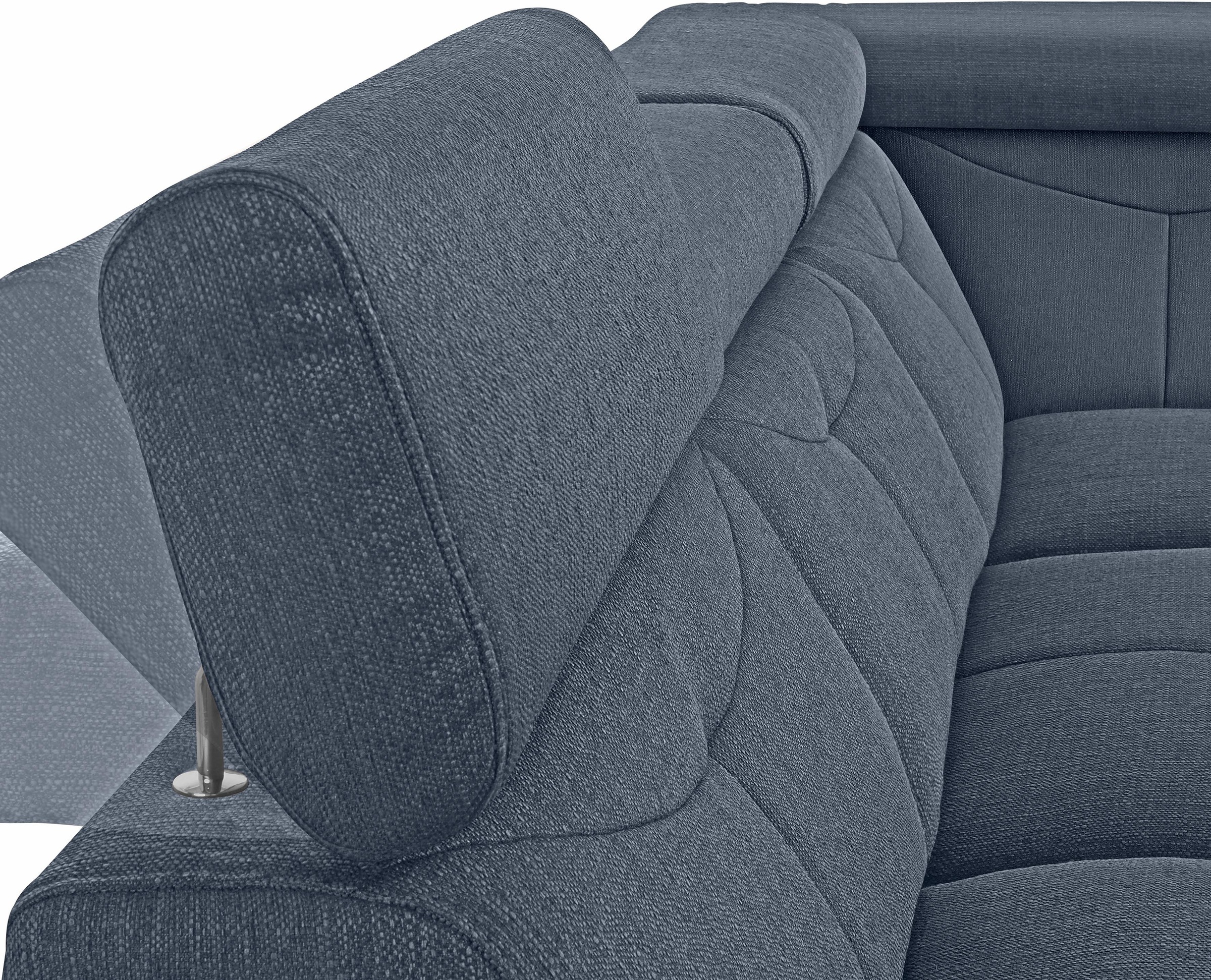exxpo - sofa fashion Ecksofa »Spring, super bequem und komfortabel mit Armteil- und Kopfteilfunktion«, wahlweise mit Bettfunktion und Bettkasten, L-Form
