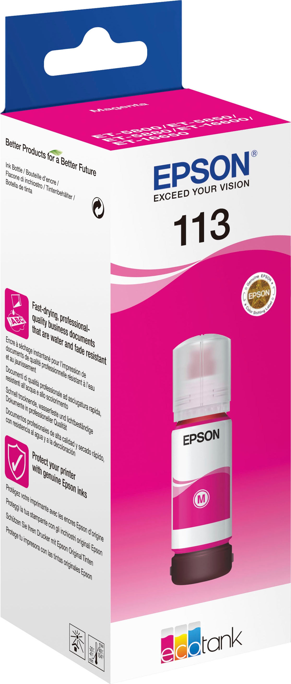 Epson Tintenpatrone »113 EcoTank«, original Nachfülltinte 113