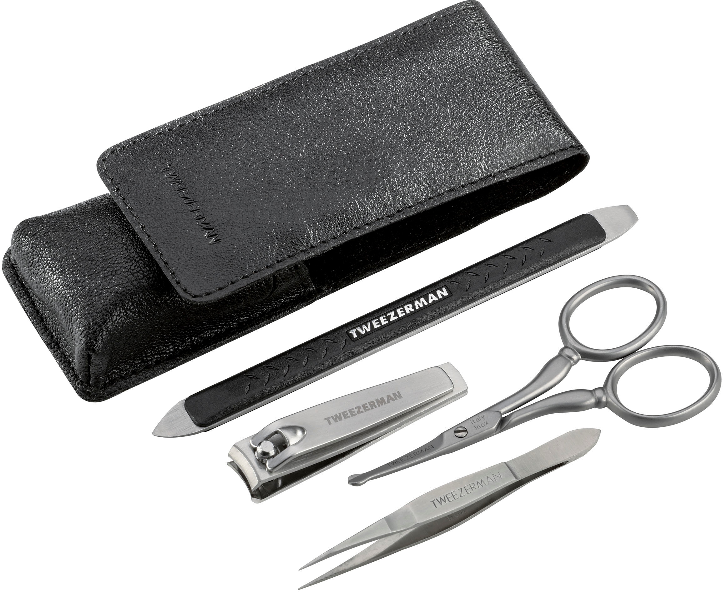 TWEEZERMAN Nagelknipser-Set »GEAR Essential Grooming Kit«, (4 tlg.), für Herren