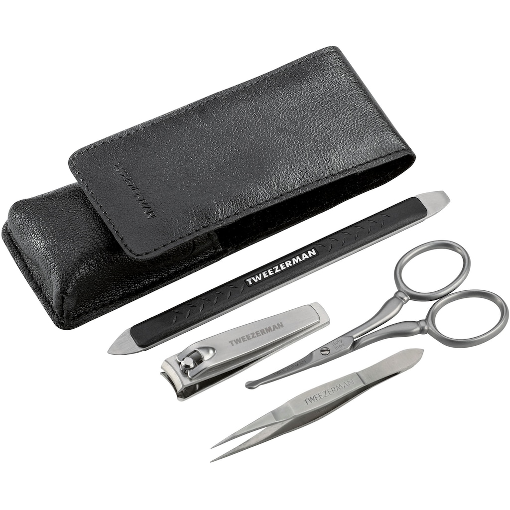 TWEEZERMAN Nagelknipser-Set »GEAR Essential Grooming Kit« (4 tlg.) für Herren