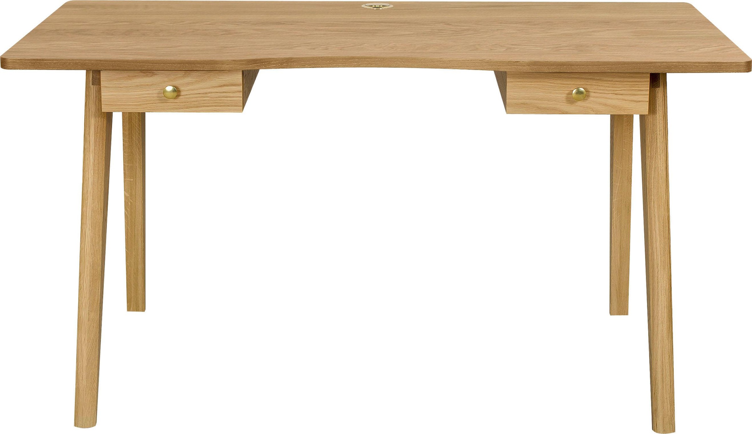 Thumbnail - Woodman Schreibtisch "Nice" B/T/H: 140/70/75 cm, im skandinavian Design, Tischbeine aus massiver Eiche, FSC