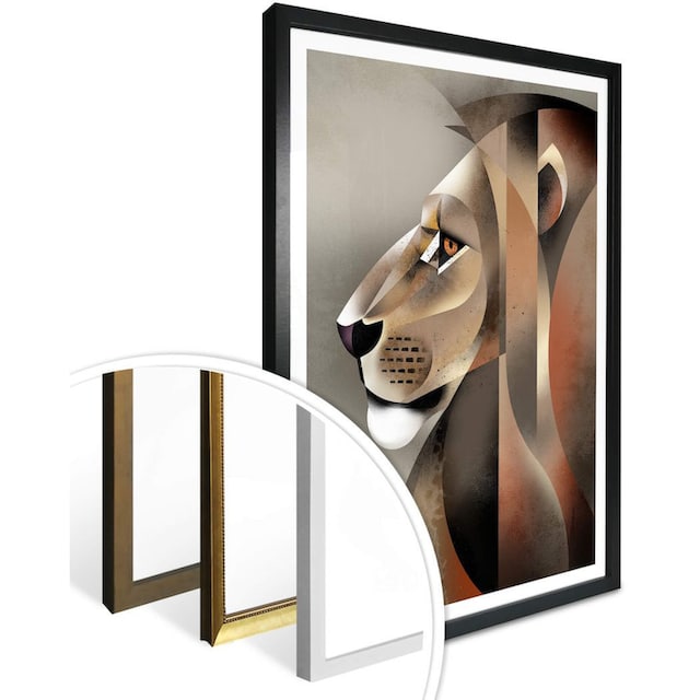 Wall-Art Poster »Lion«, Löwen, (1 St.), Poster, Wandbild, Bild, Wandposter  kaufen | BAUR