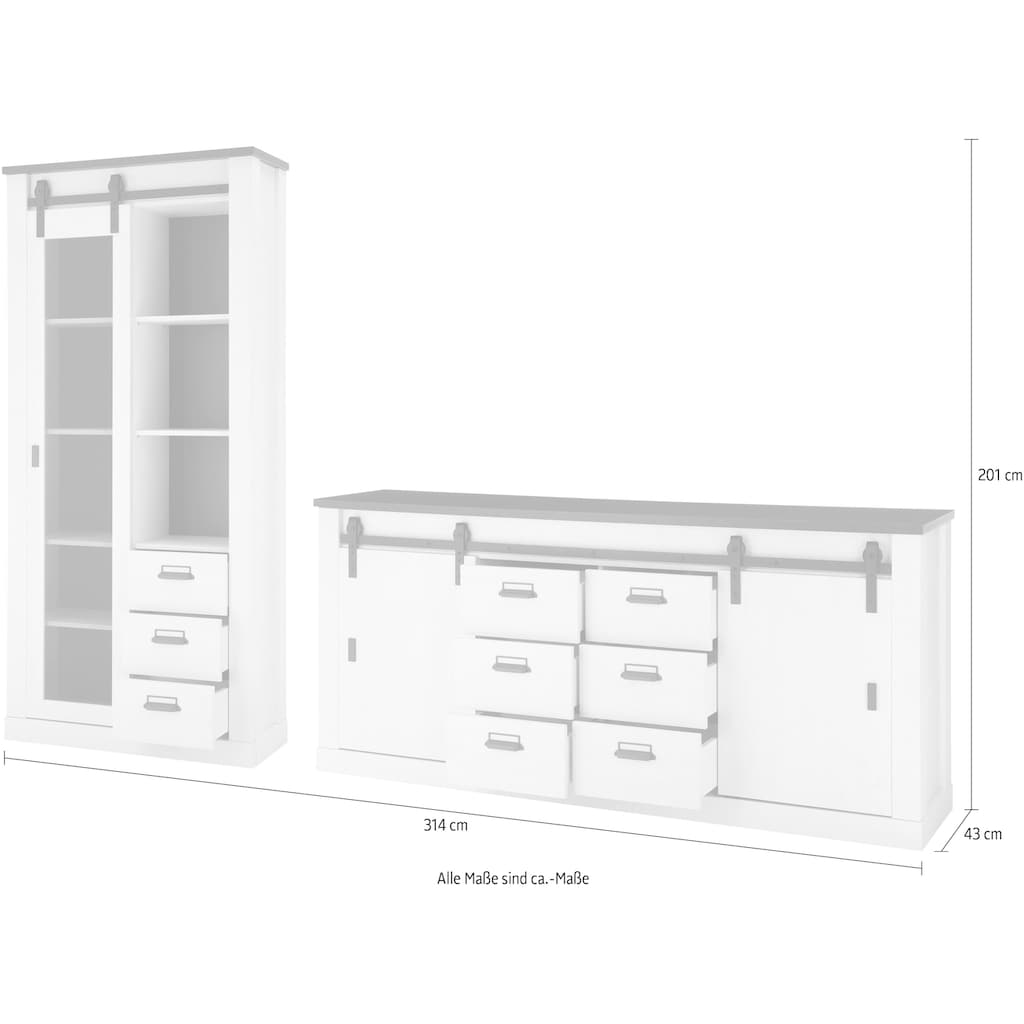 Home affaire Wohnwand »SHERWOOD«, (2 St.)