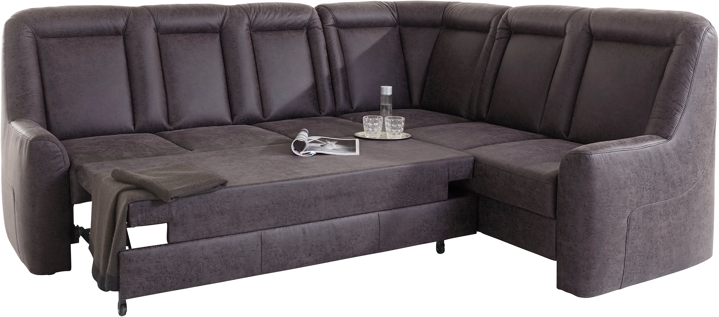 sit&more Ecksofa »Melissa L-Form«, klassisches Polsterprogramm, wahlweise Bettfunktion und Schubkasten