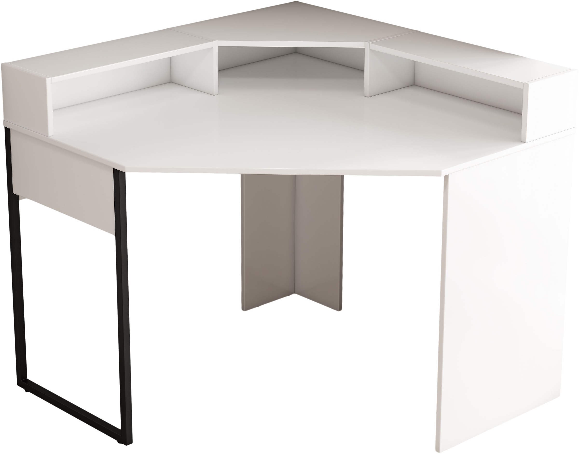 OTTO home Eckschreibtisch "Moid", mit Schreibtischaufsatz, modernes Design, günstig online kaufen